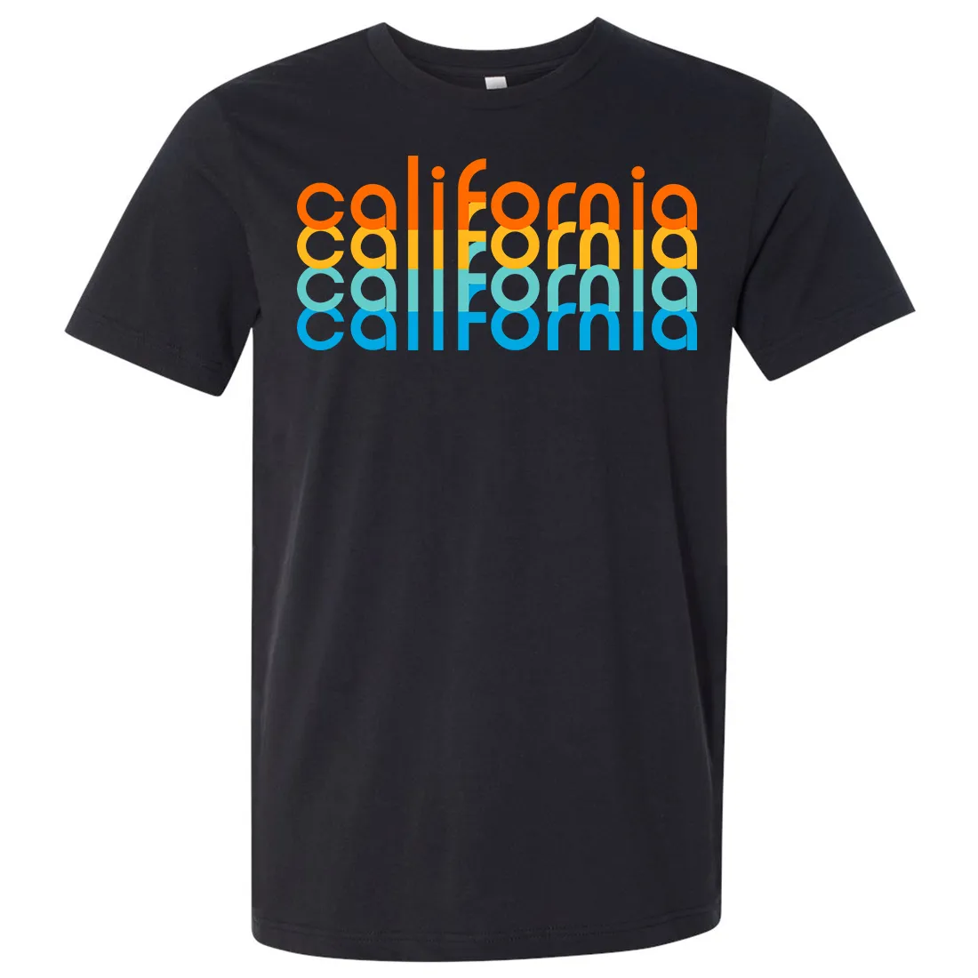 California Rainbow Stack Asst Colors Mens Lightweight Fitted T-Shirt/tee