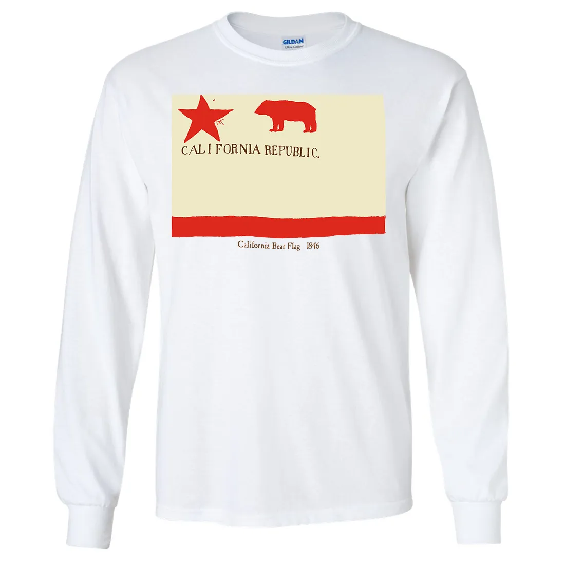 California Republic Bear Flag 1846 Long Sleeve Shirt