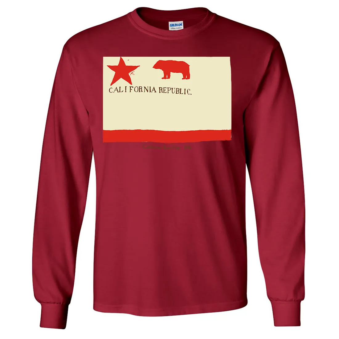 California Republic Bear Flag 1846 Long Sleeve Shirt