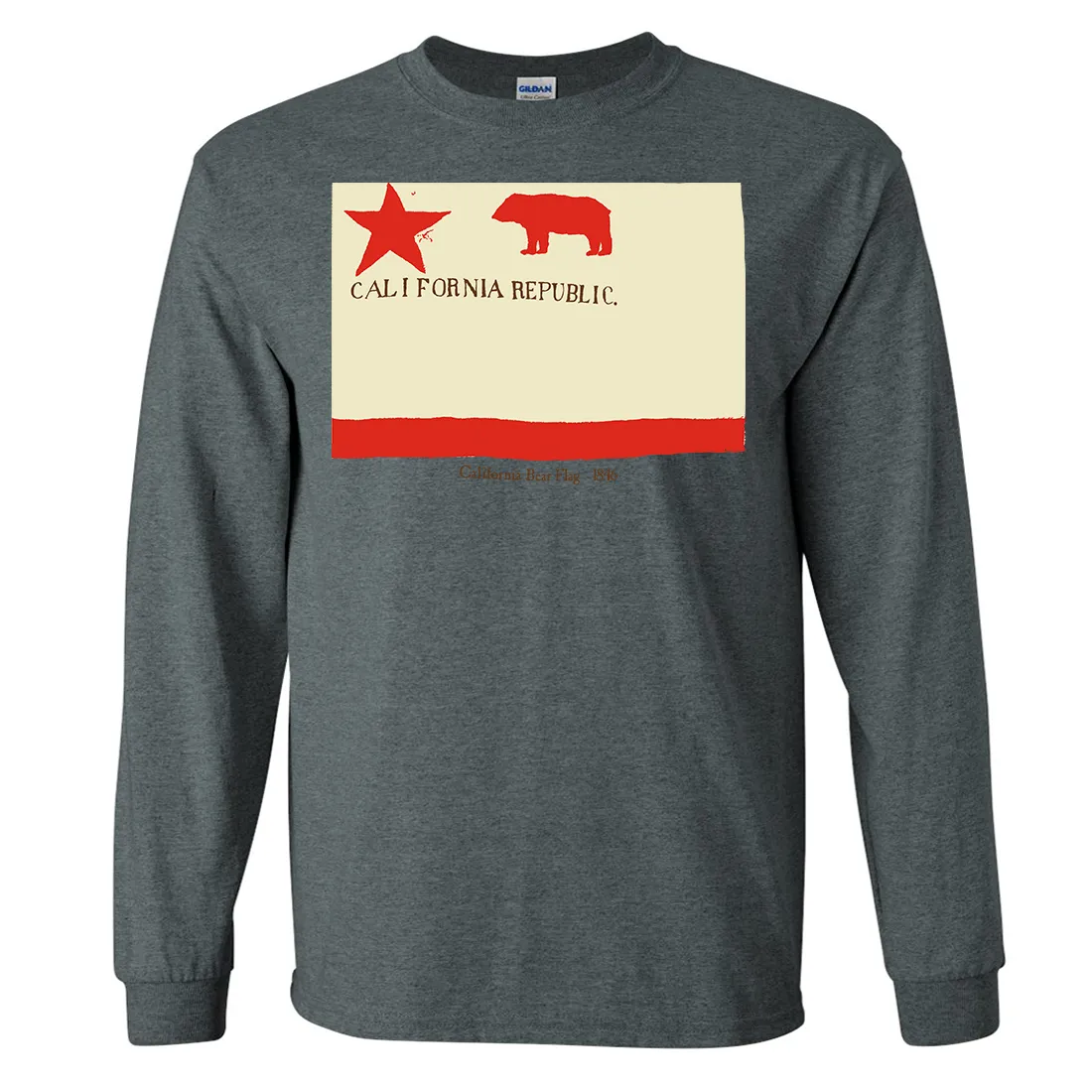 California Republic Bear Flag 1846 Long Sleeve Shirt