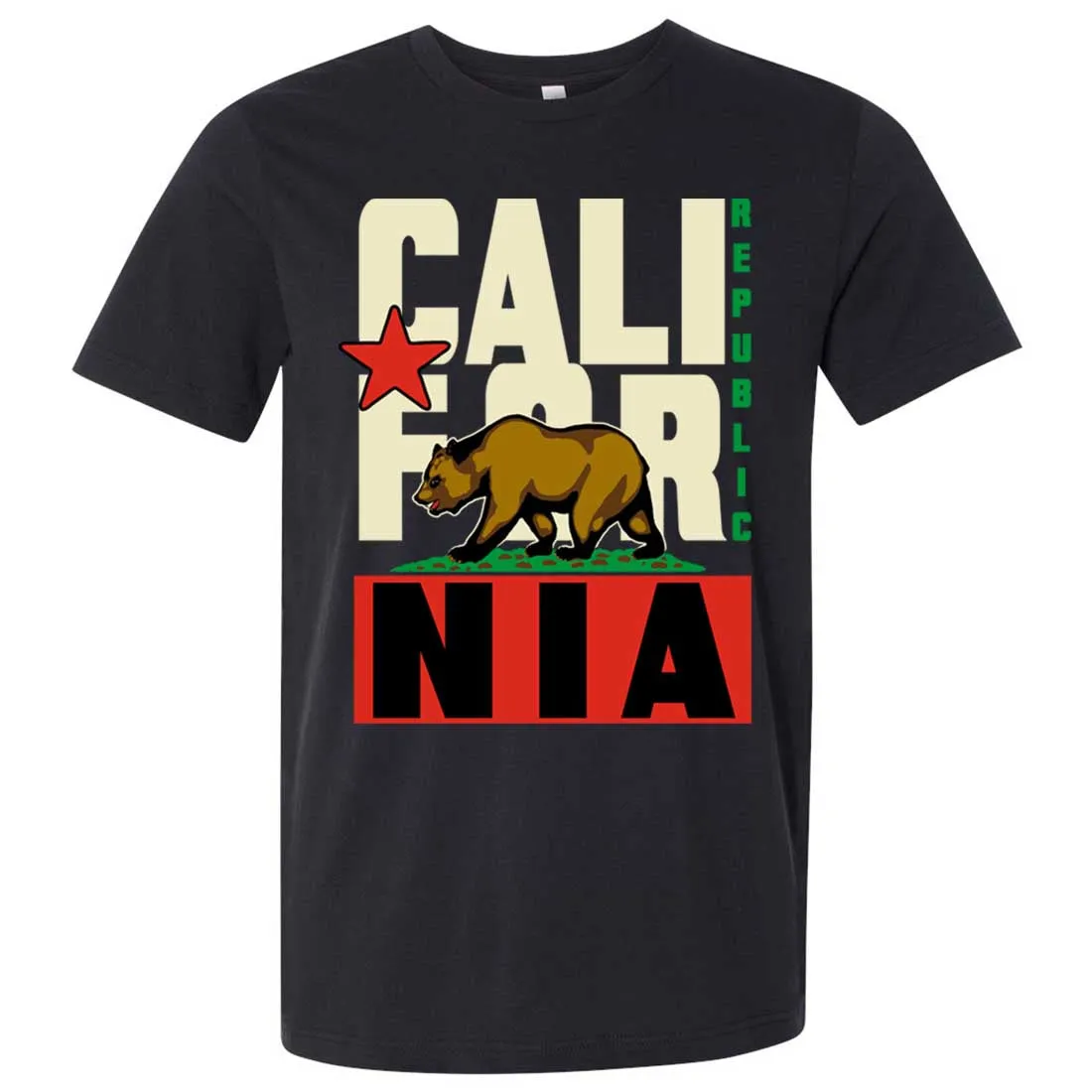 California Republic Original Retro Bold Asst Colors Mens Fitted Tee