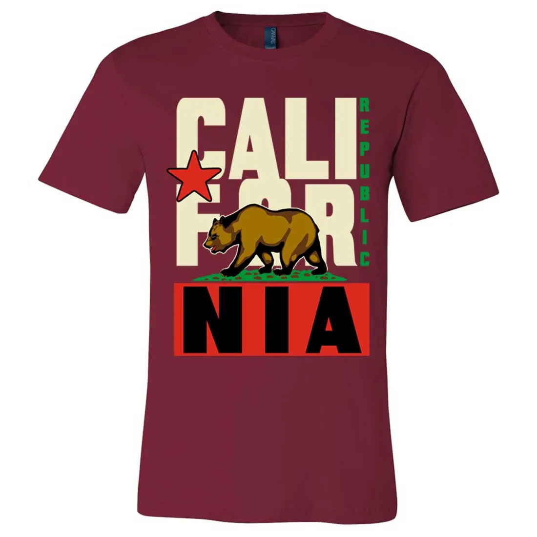 California Republic Original Retro Bold Asst Colors Mens Fitted Tee