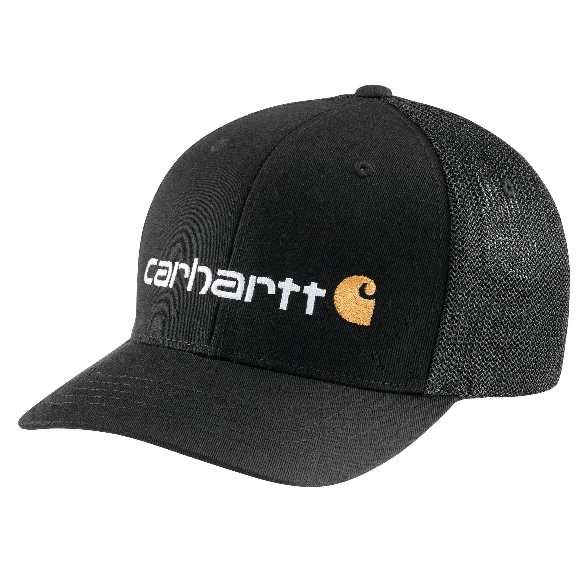 Carhartt mens Rugged Flex Fitted Canvas Mesh Back Graphic Baseball Cap