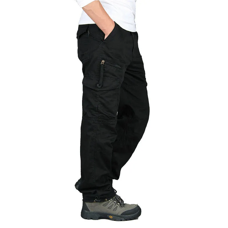 Casual Cotton Overalls Multi Pockets Men Pants