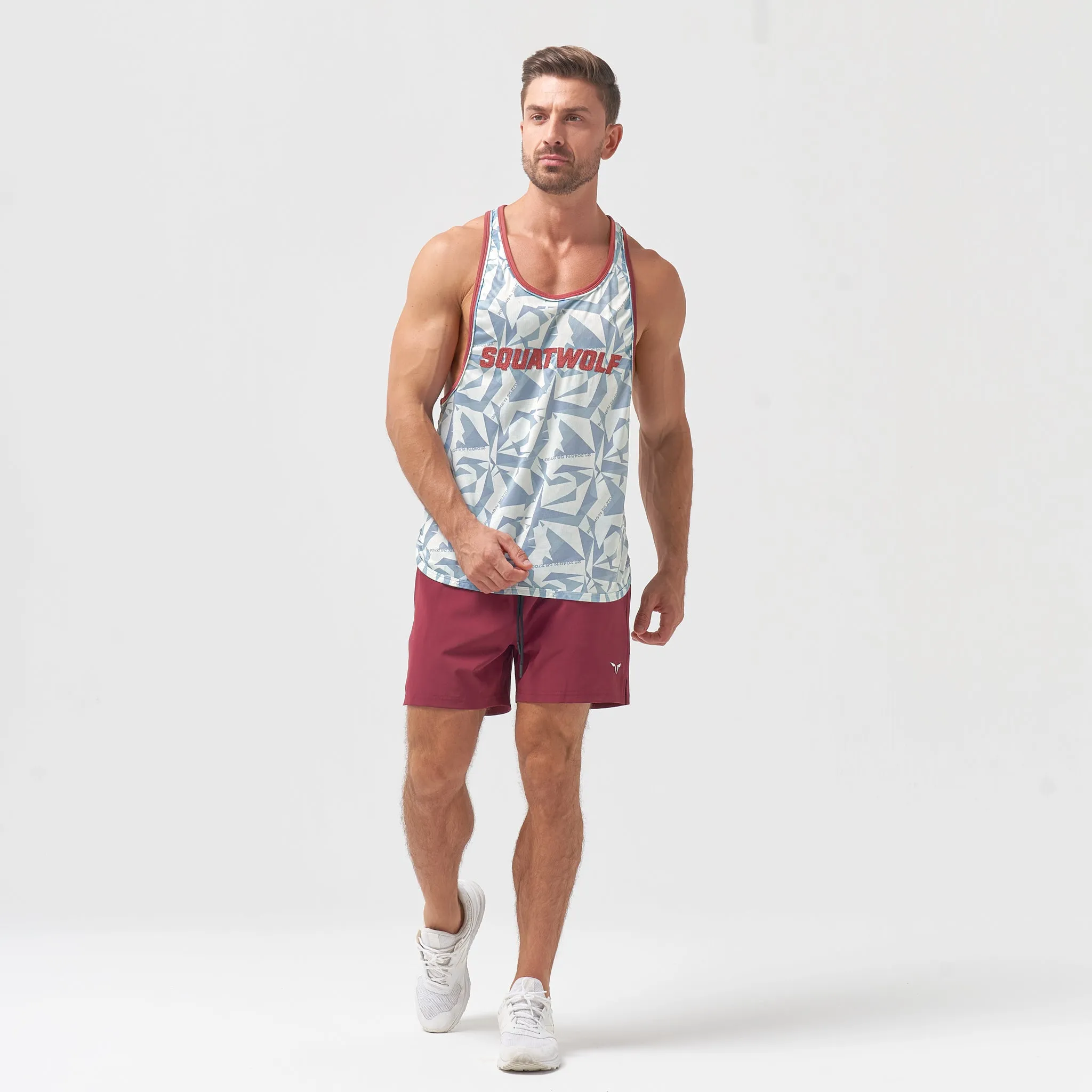 Code Camo Tank - Sky Grey Print