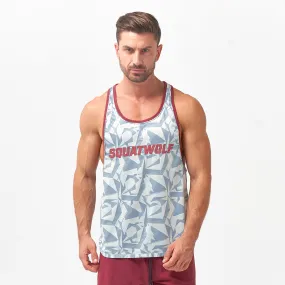 Code Camo Tank - Sky Grey Print