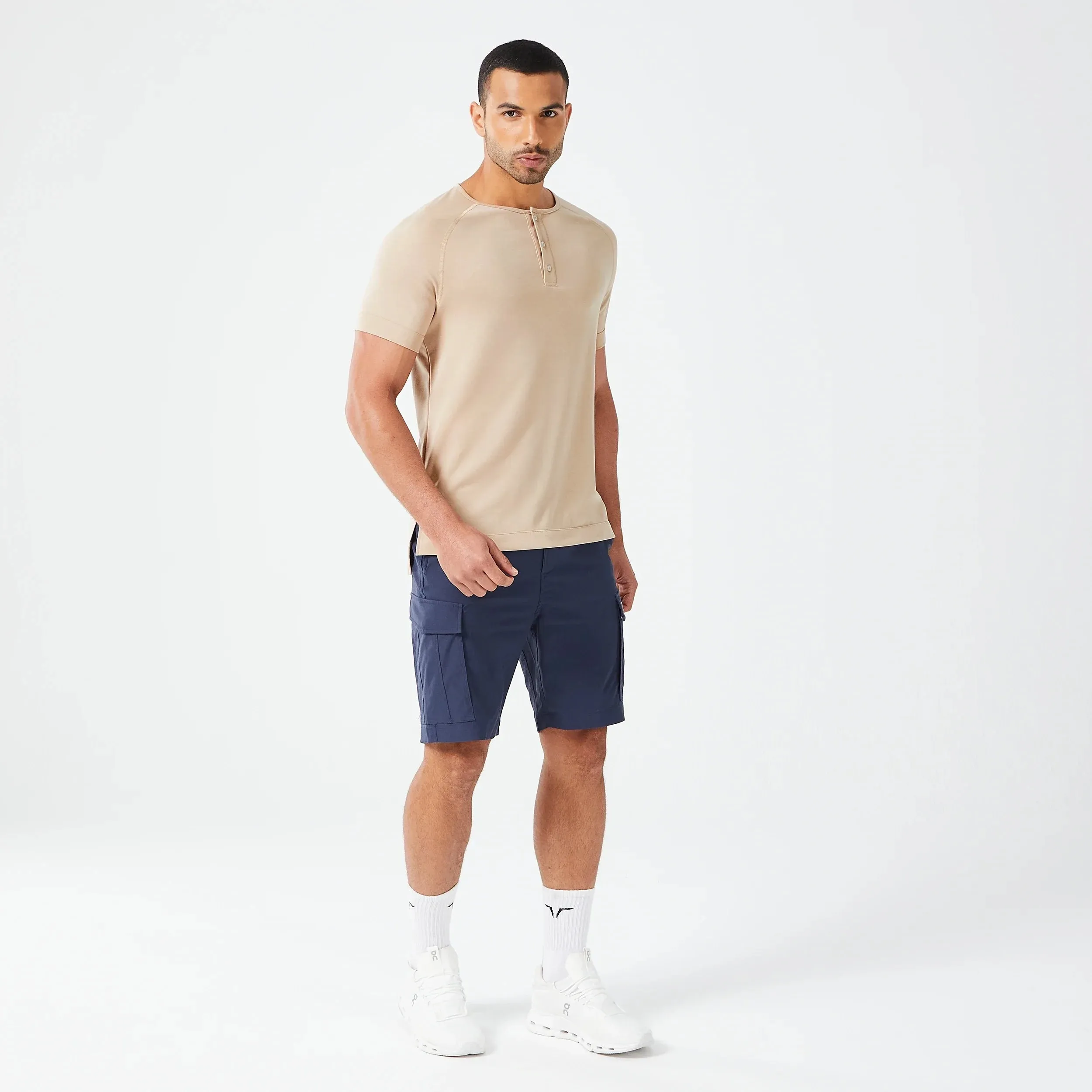 Code Henley Tee - Cobblestone