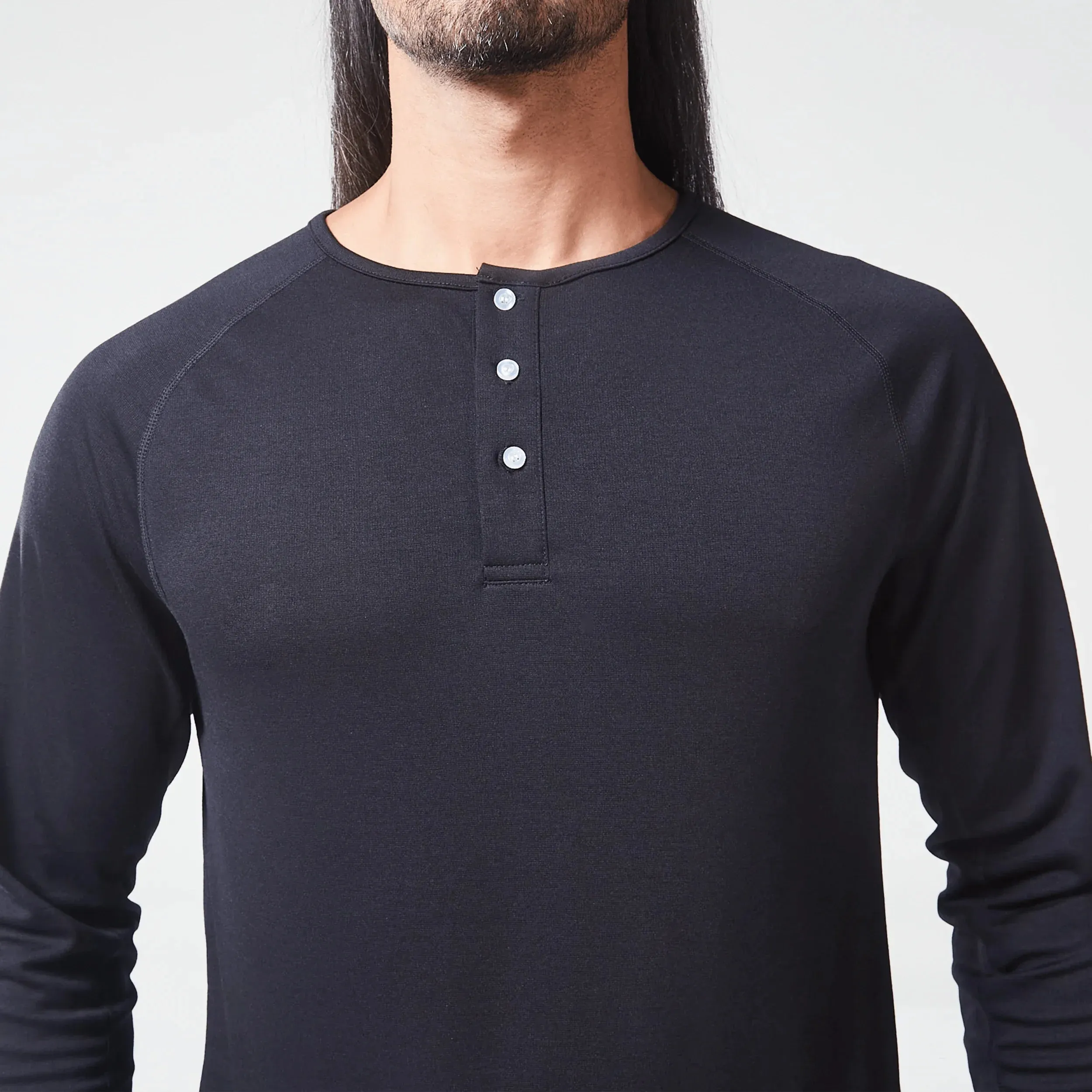 Code Urban Henley Tee - Black