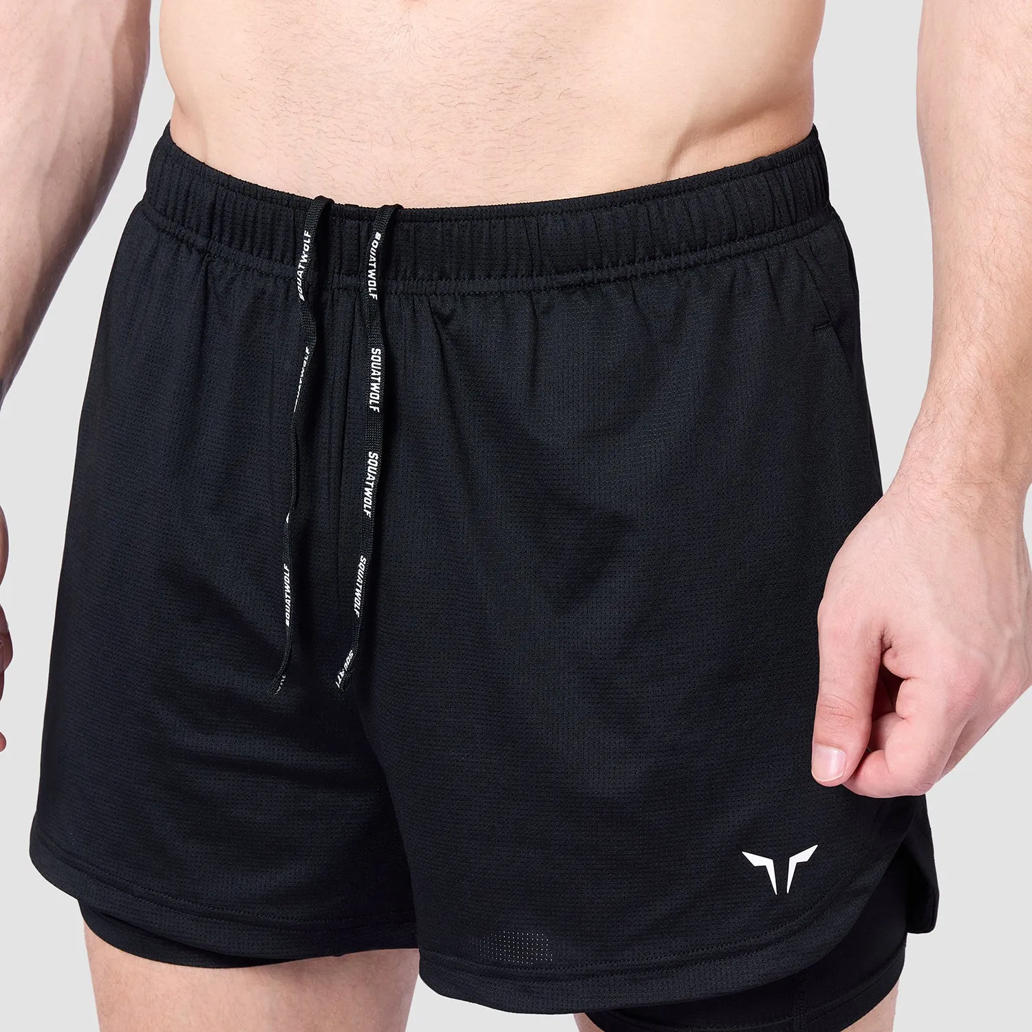 Core Mesh 2-in-1 5" Shorts 2.0 - Black