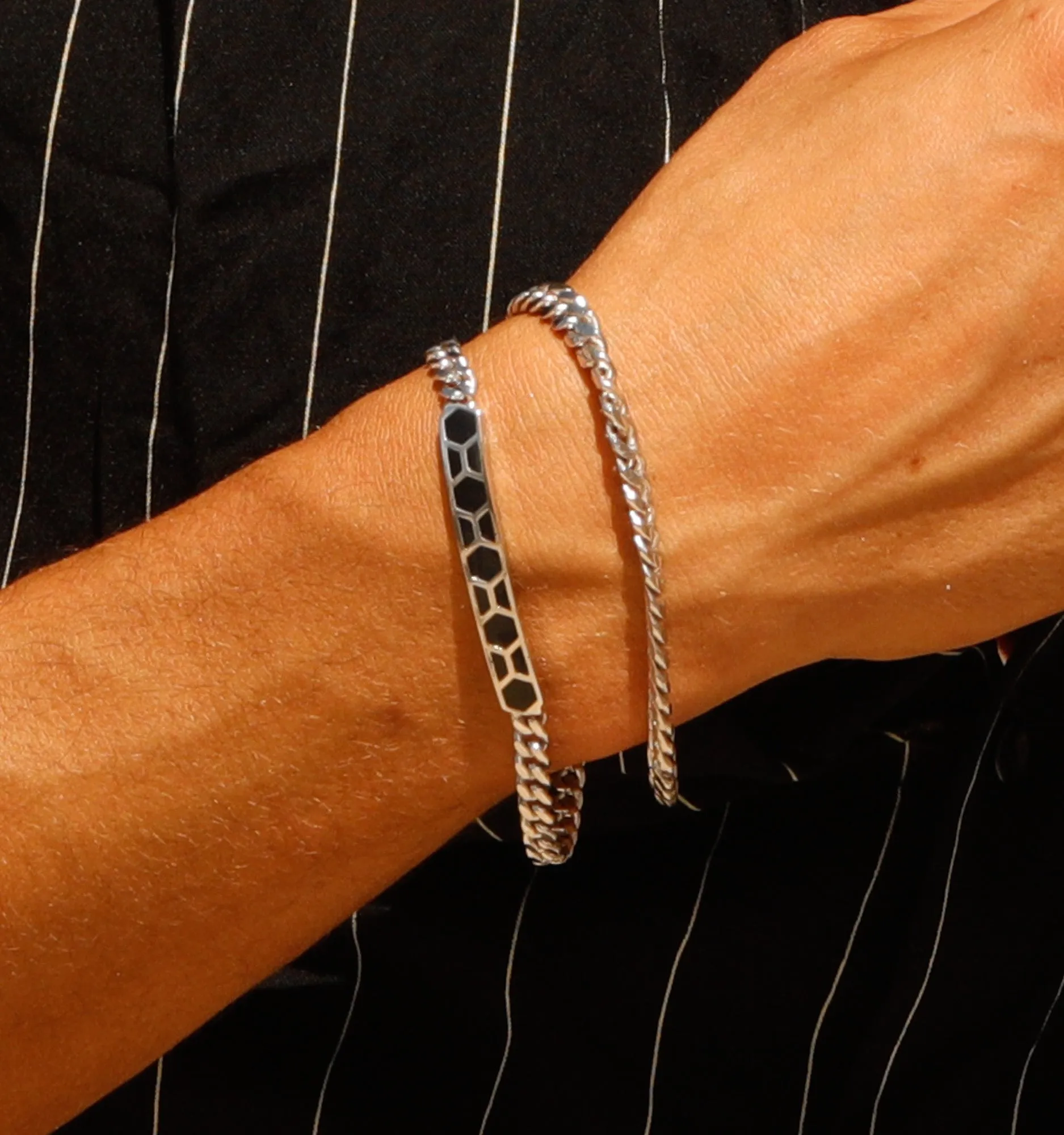 Curb Chain Bracelet in Sterling Silver