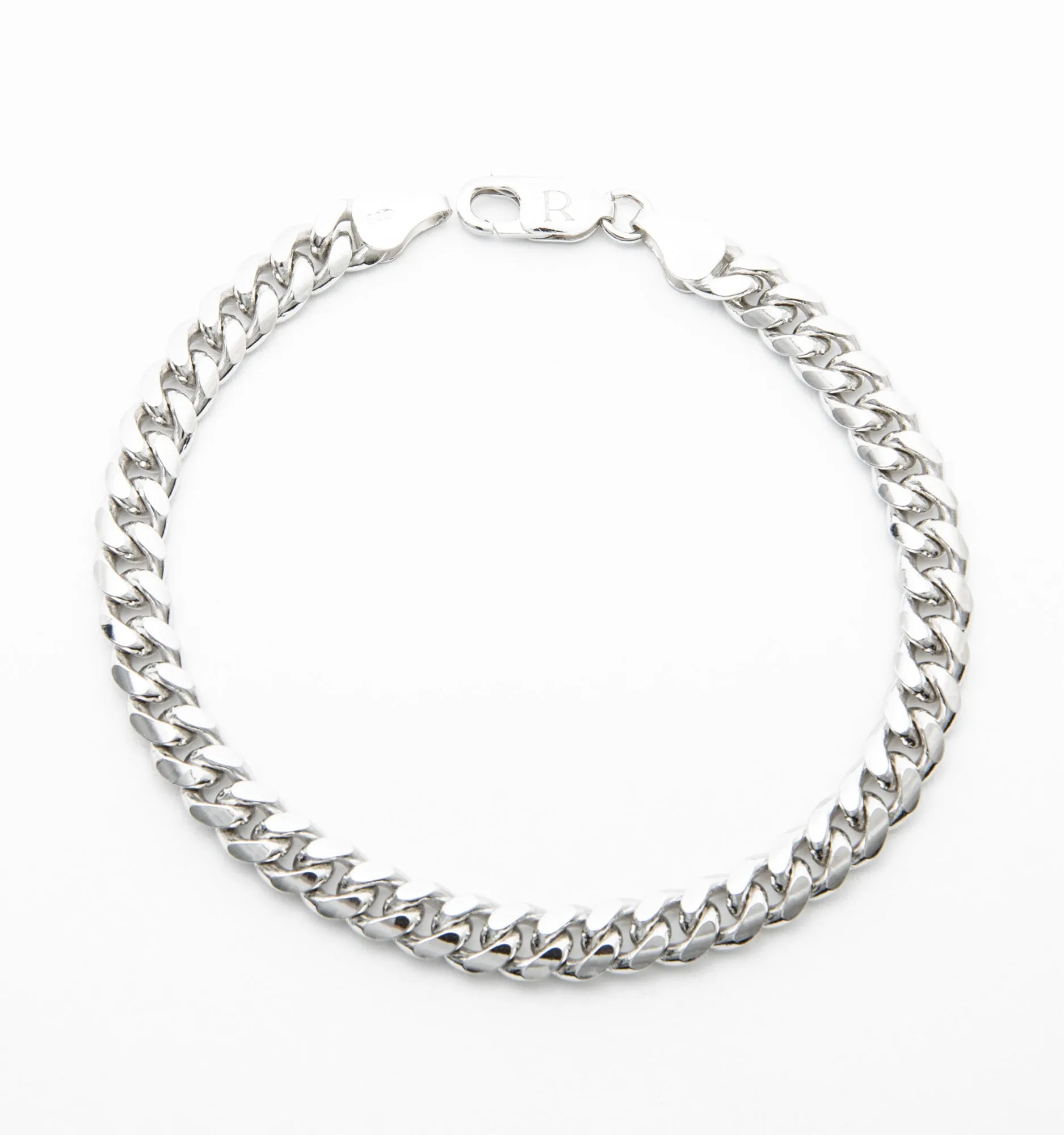 Curb Chain Bracelet in Sterling Silver