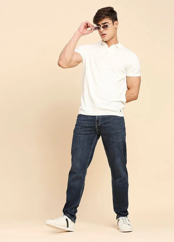 Dark Blue Premium Five Pocket Slim Fit Jeans