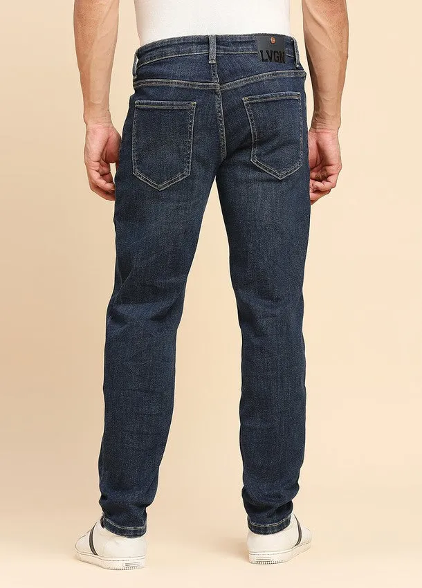 Dark Blue Premium Five Pocket Slim Fit Jeans