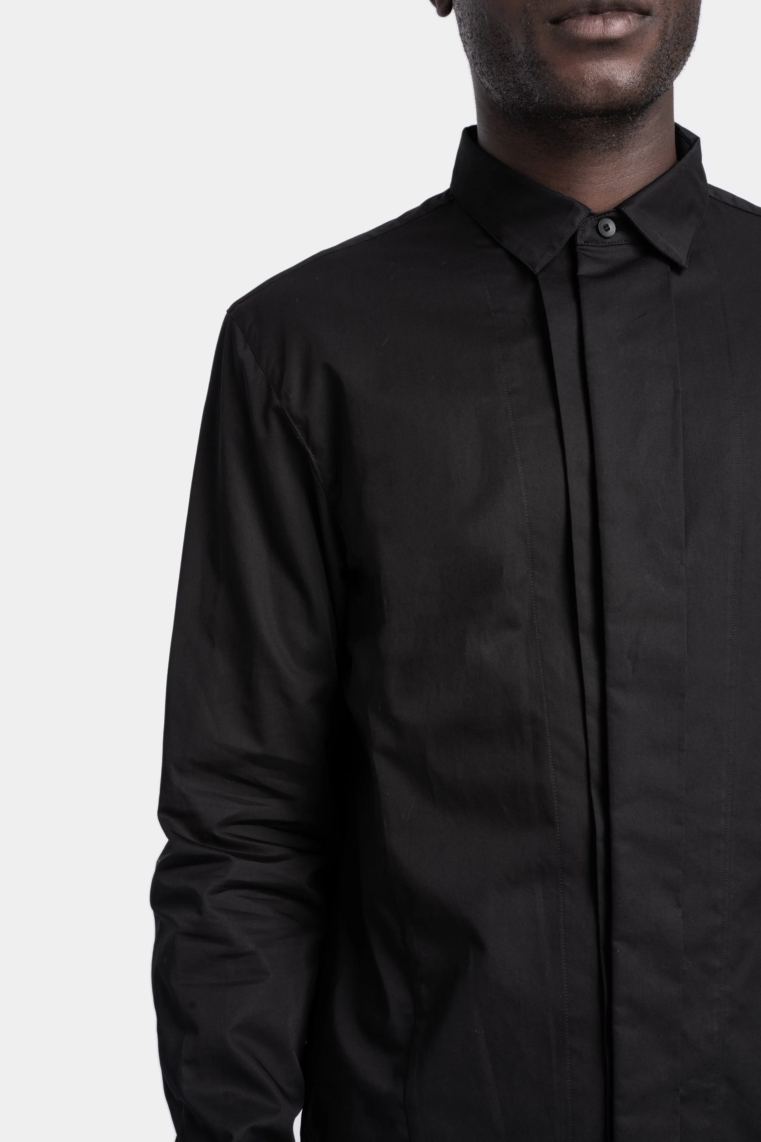 Stylish Double Placket Button-Up Shirt for Men - Classic Fit, Versatile and Comfortable Casual Wear