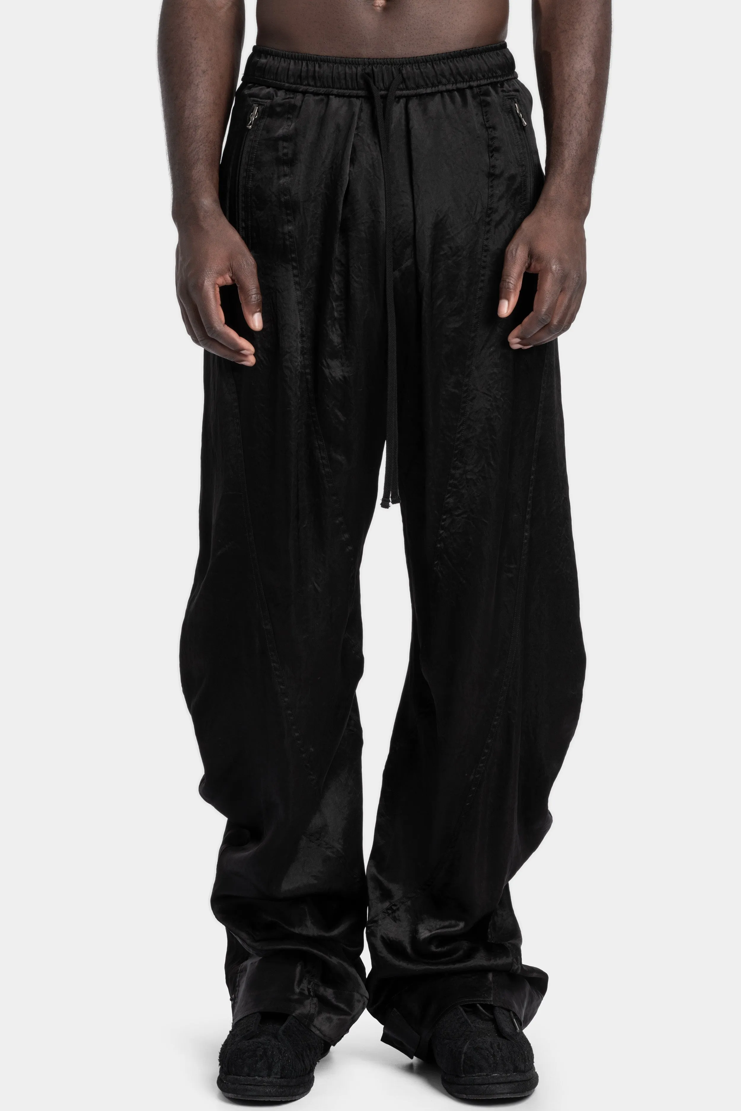 Drop crotch drawstring pants