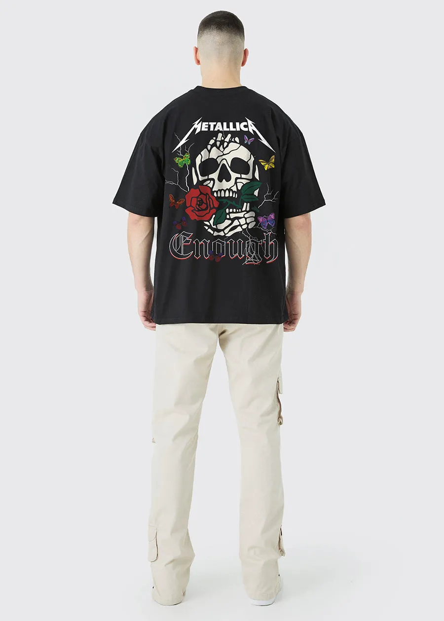 Enough Metallica Men Oversized Printed T-Shirt