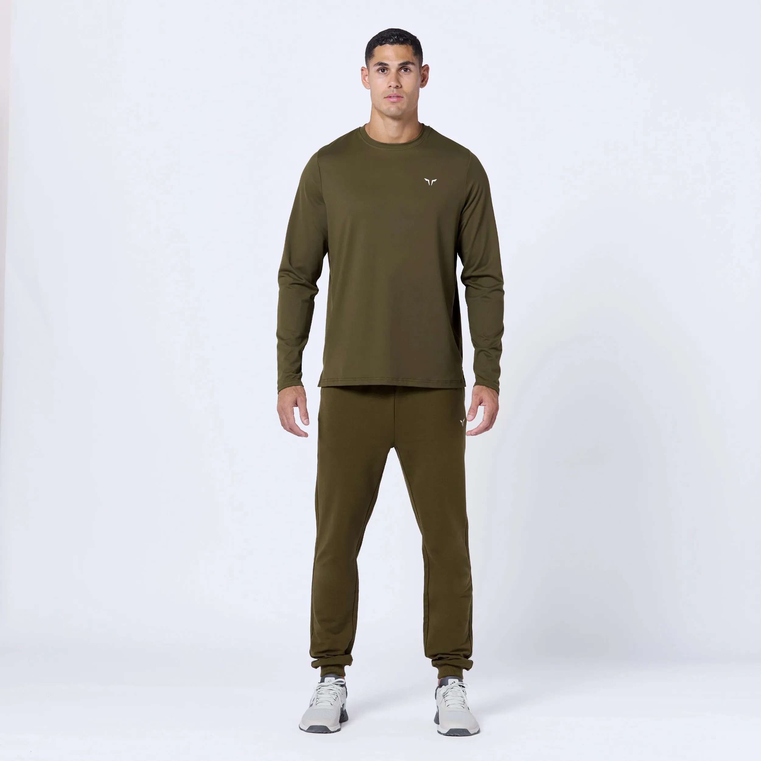 Essential Active Full Sleeves Tee - Dark Olive