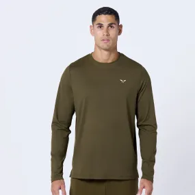 Essential Active Full Sleeves Tee - Dark Olive