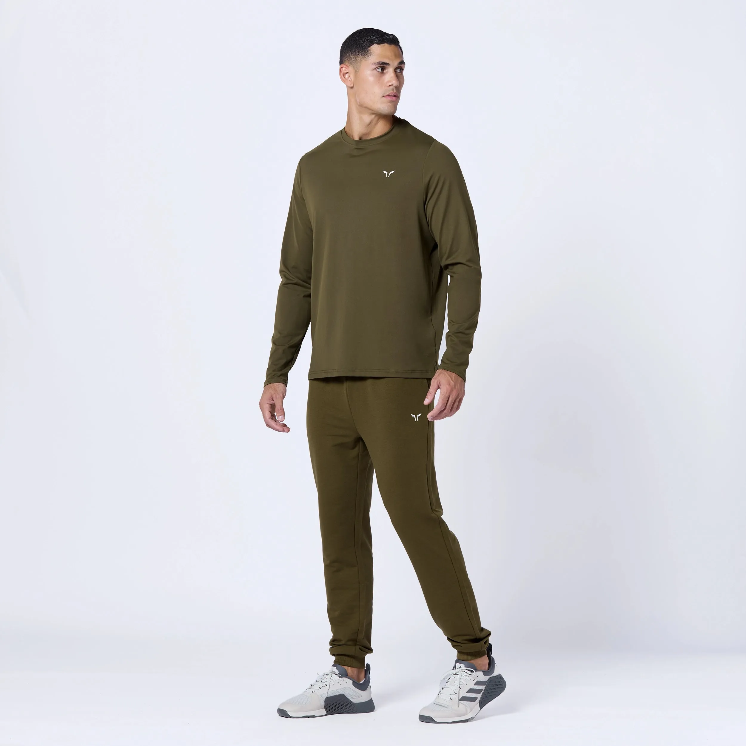 Essential Active Full Sleeves Tee - Dark Olive