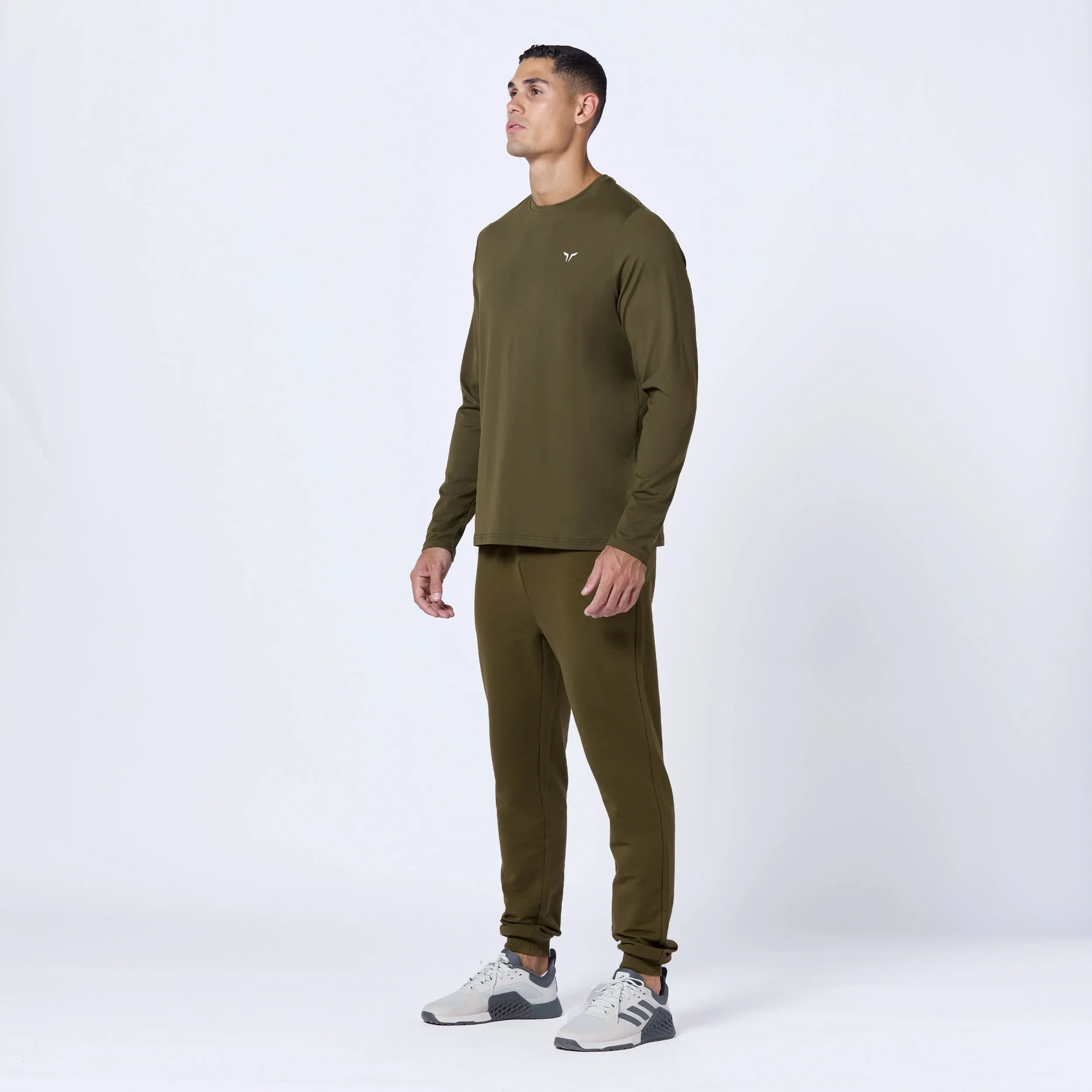 Essential Active Full Sleeves Tee - Dark Olive