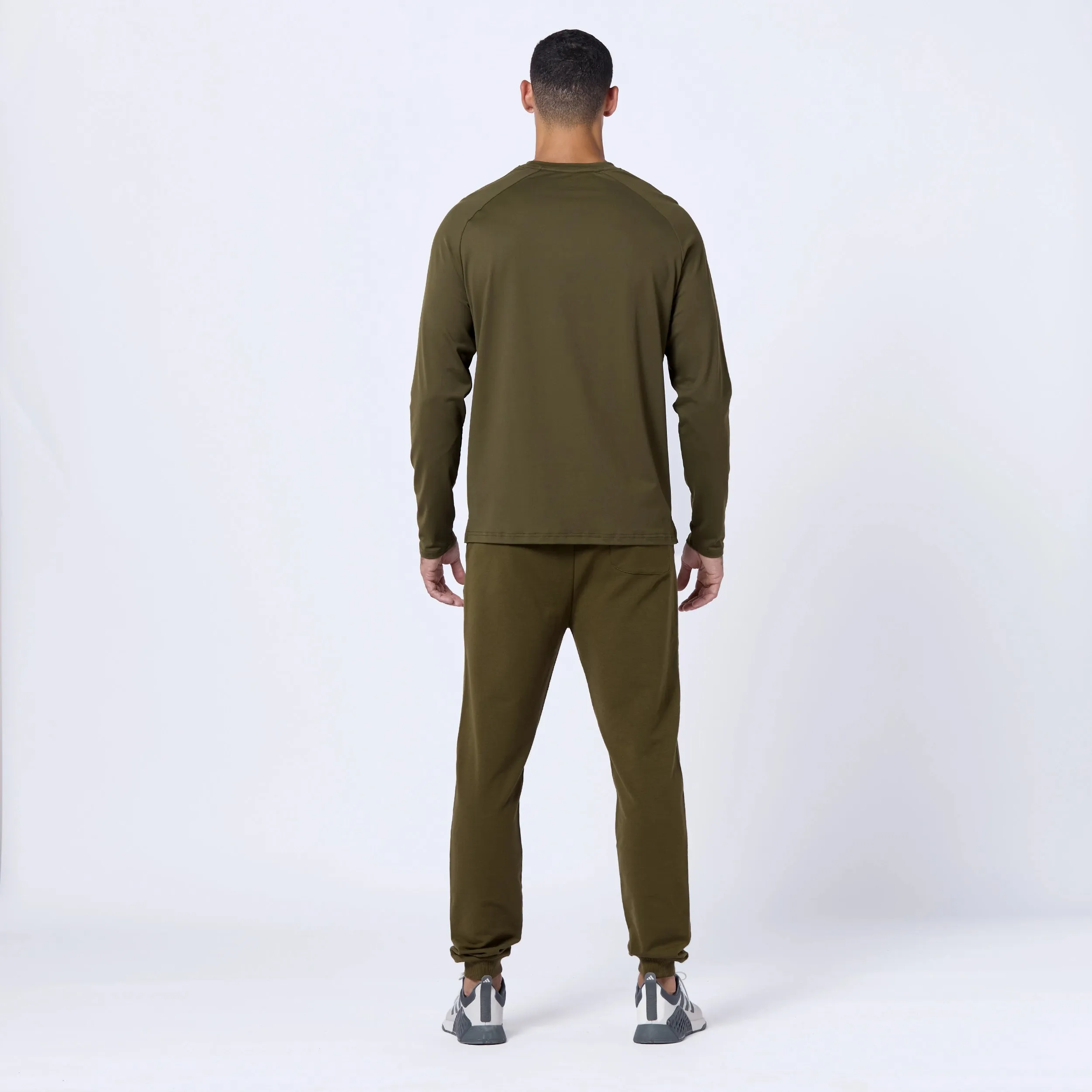 Essential Active Full Sleeves Tee - Dark Olive