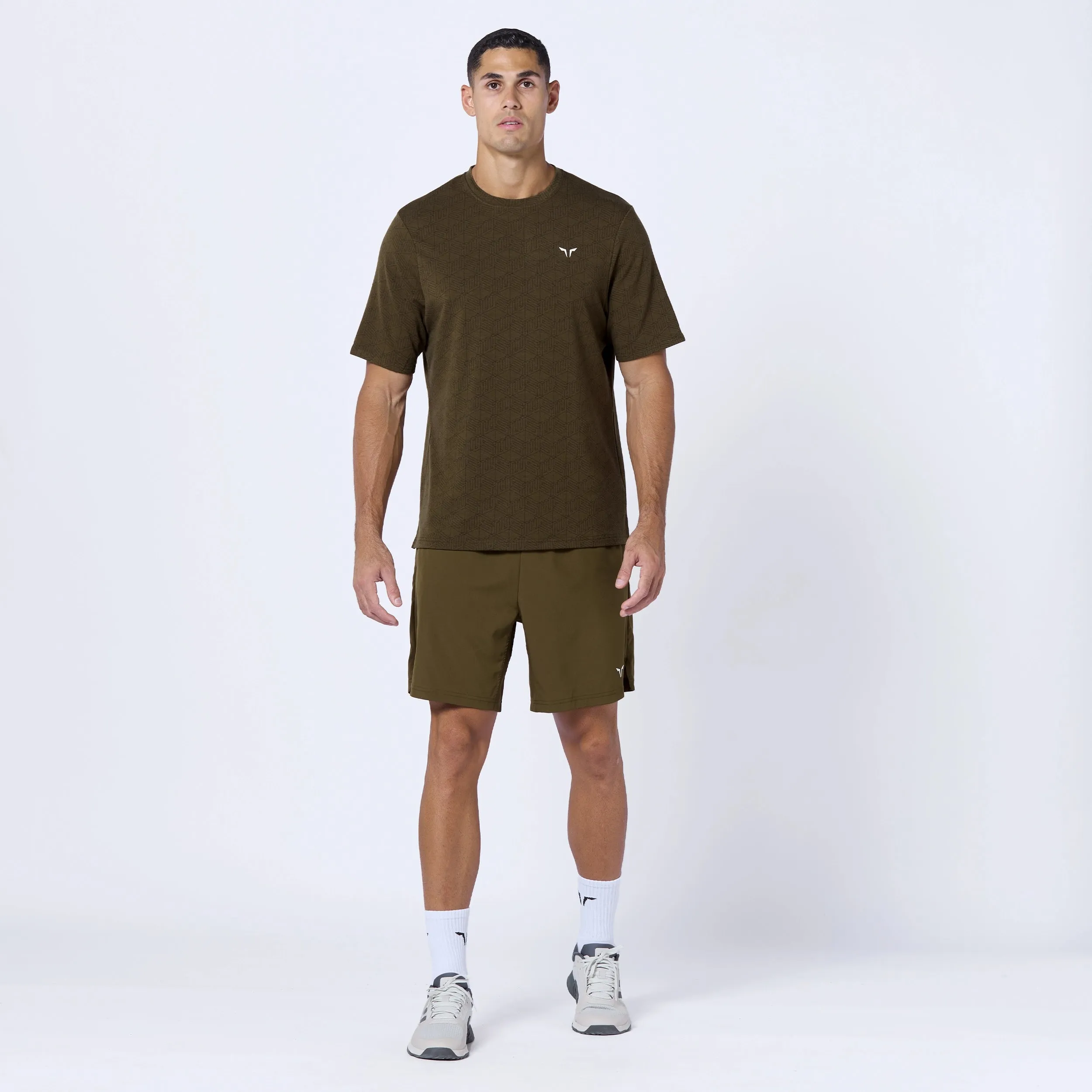 Essential Active Tee - Dark Olive Print