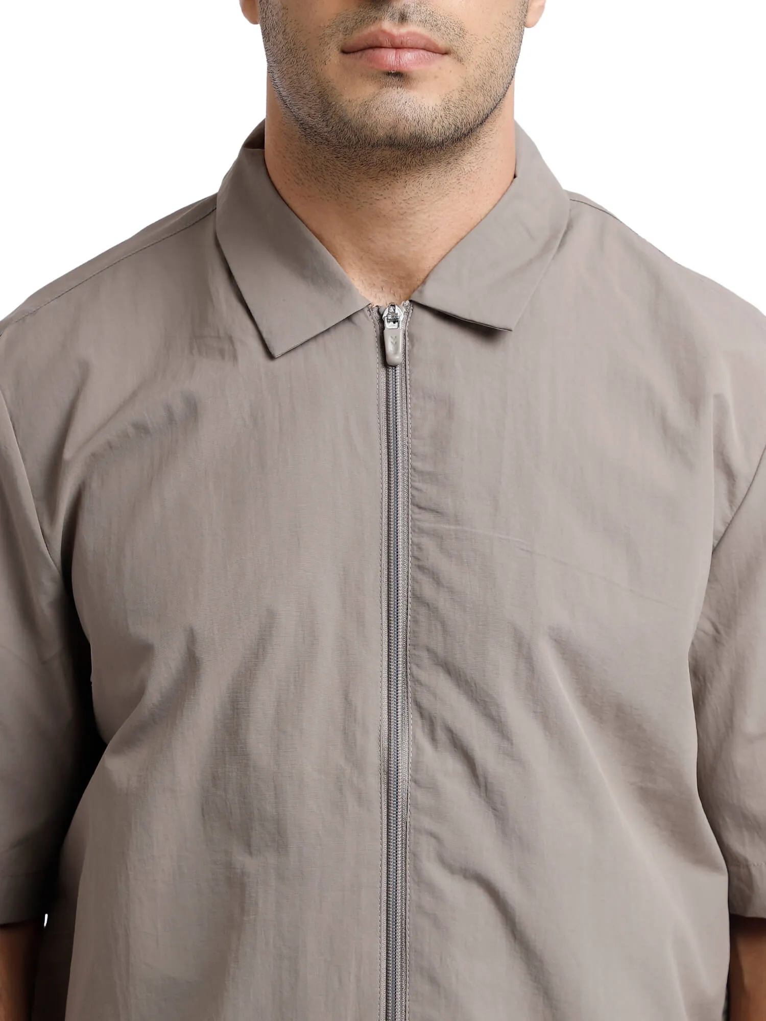 Explorer Men Polyester Grey Shirt