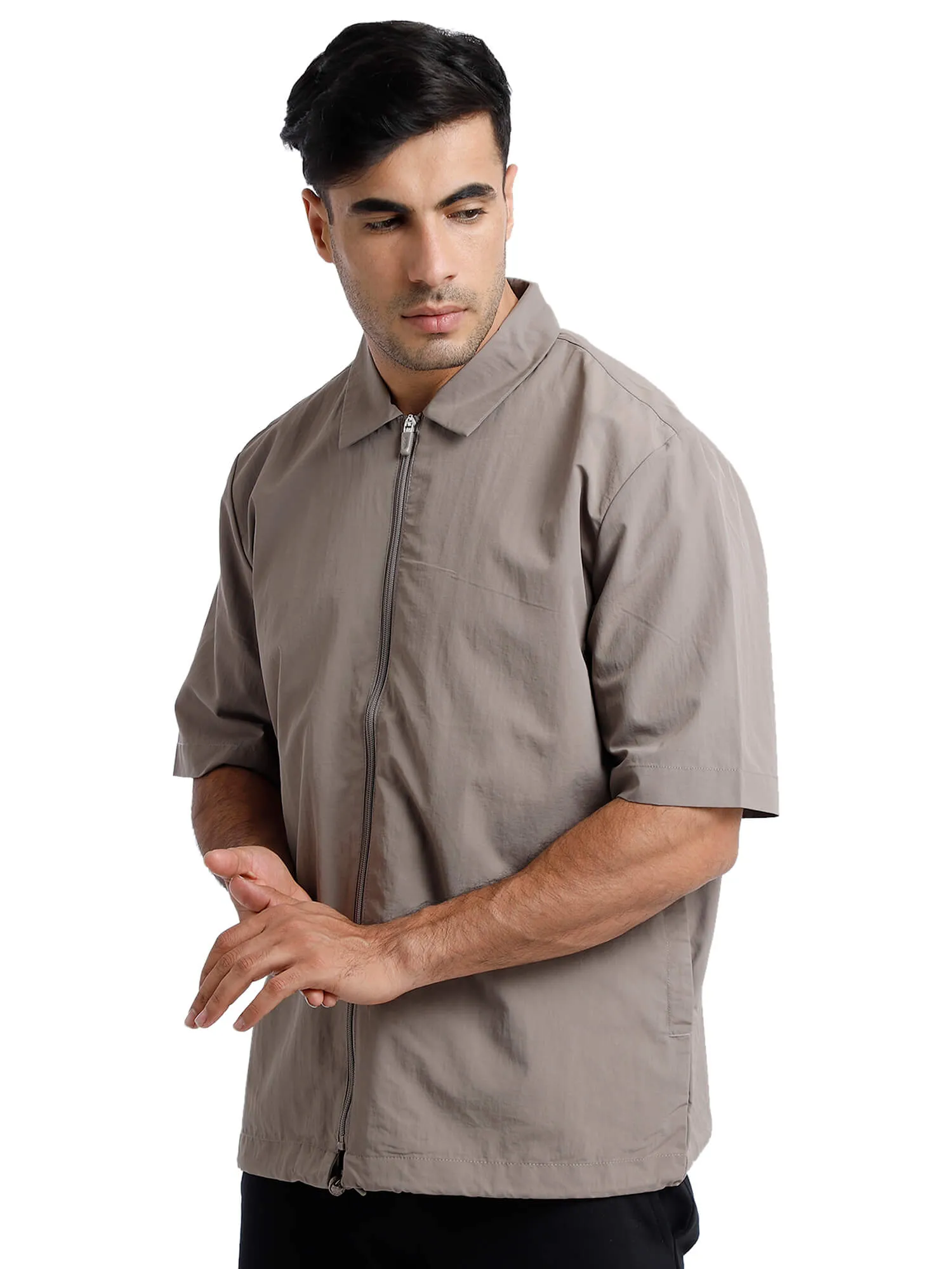 Explorer Men Polyester Grey Shirt