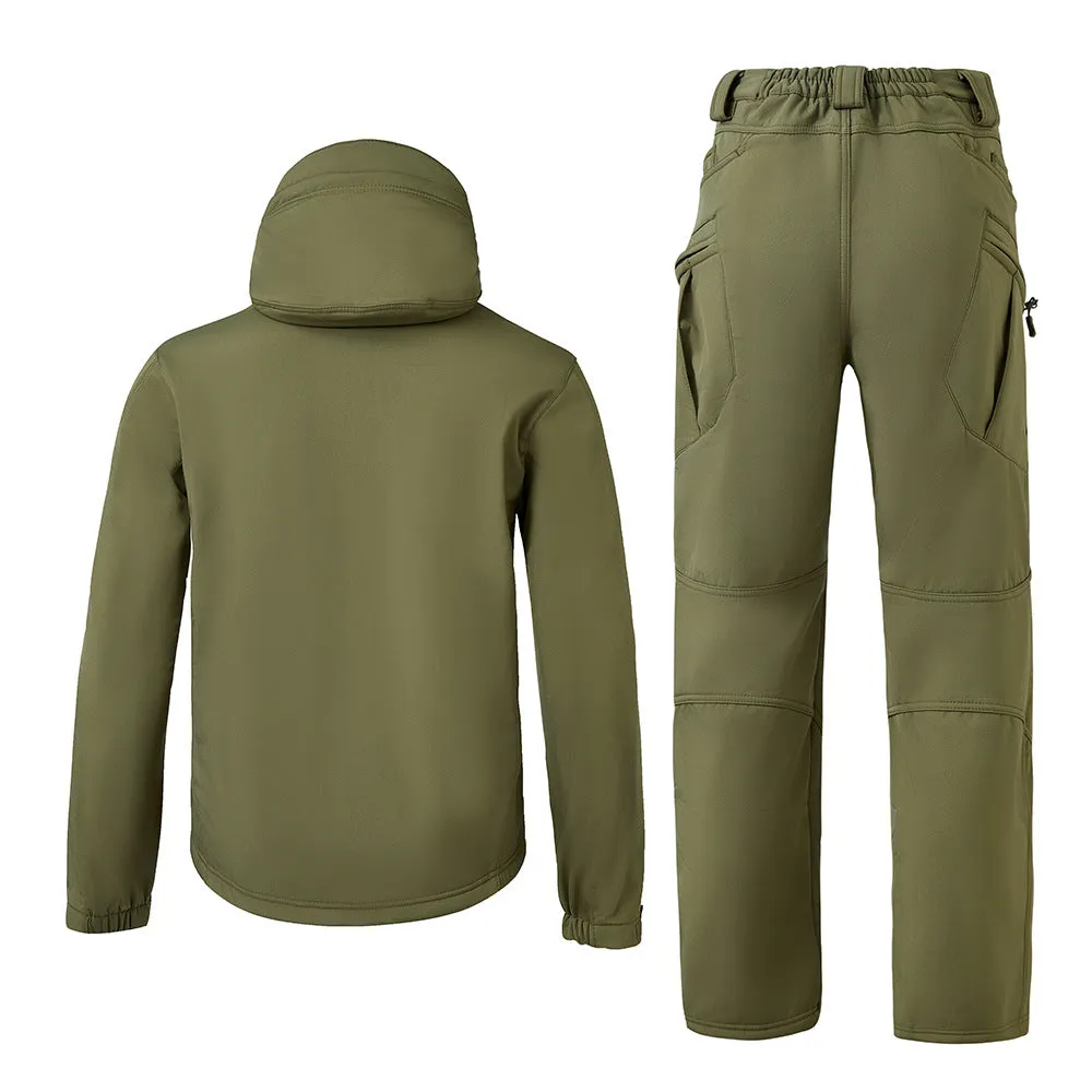 Fleece Soft Shell Coat Outdoor Jackets and Pants Tactical Suits