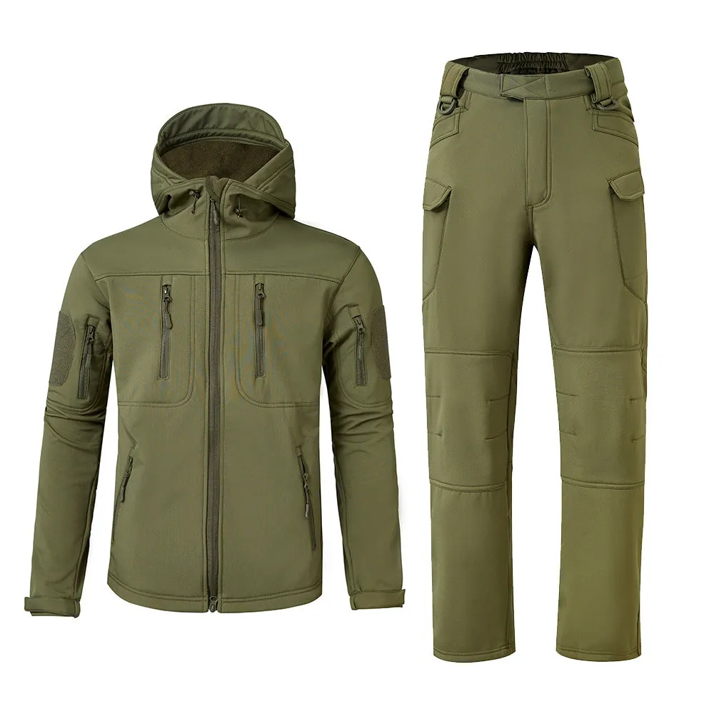 Fleece Soft Shell Coat Outdoor Jackets and Pants Tactical Suits