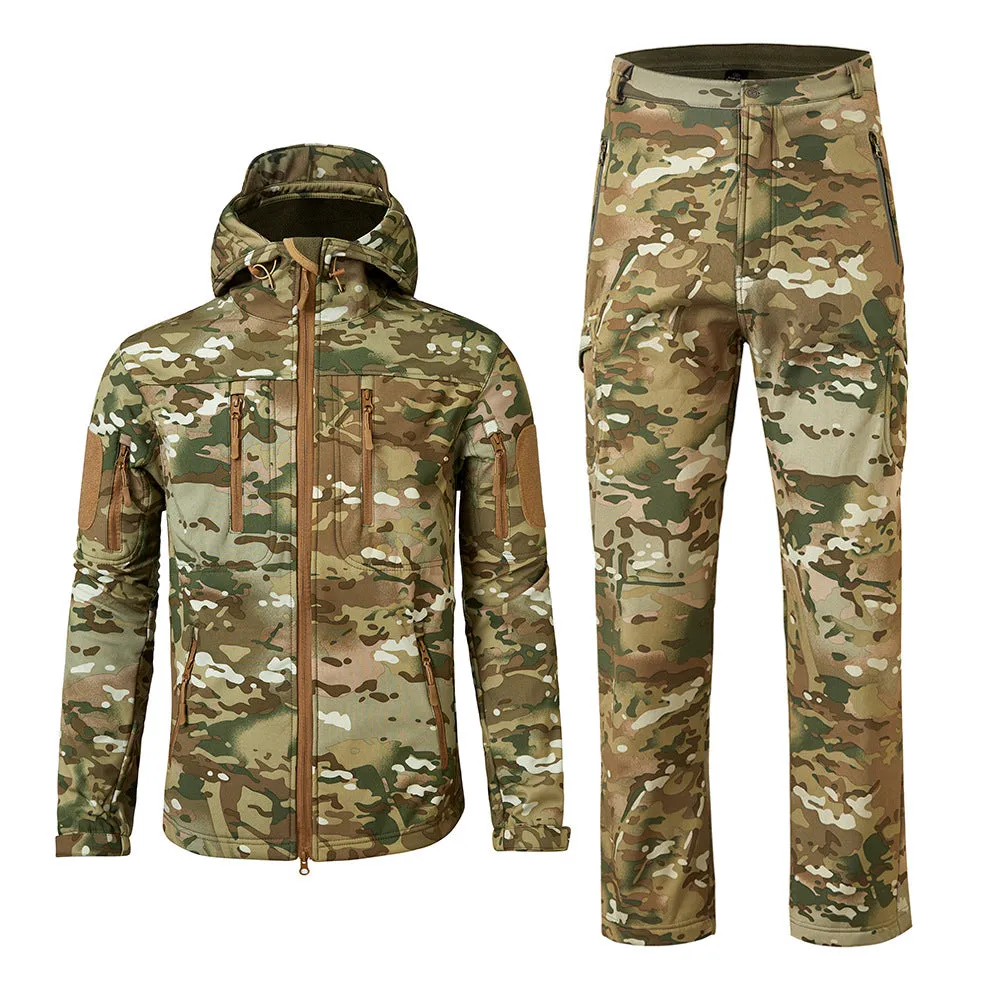 Fleece Warm Outdoor Jackets and Pants Tactical Suits