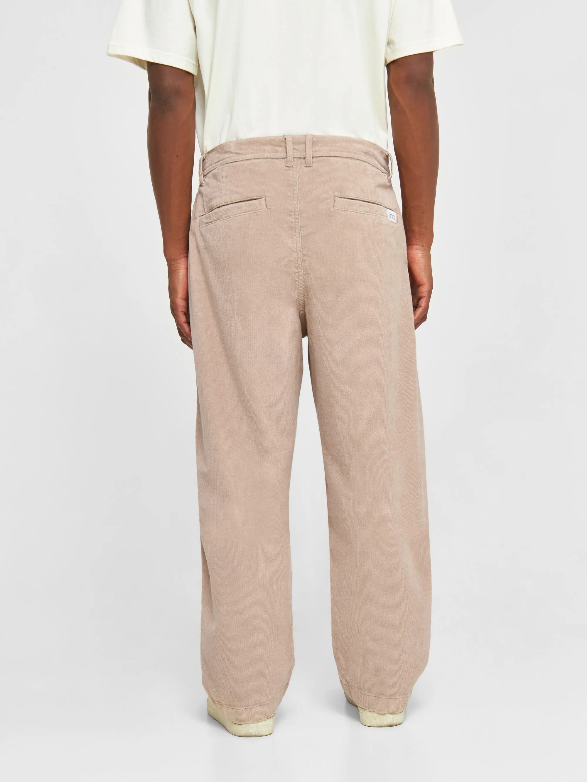 FLINT wide corduroy chino pants - Light feather gray