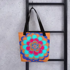 Flower Mandala Tote Bag Medallion For gym