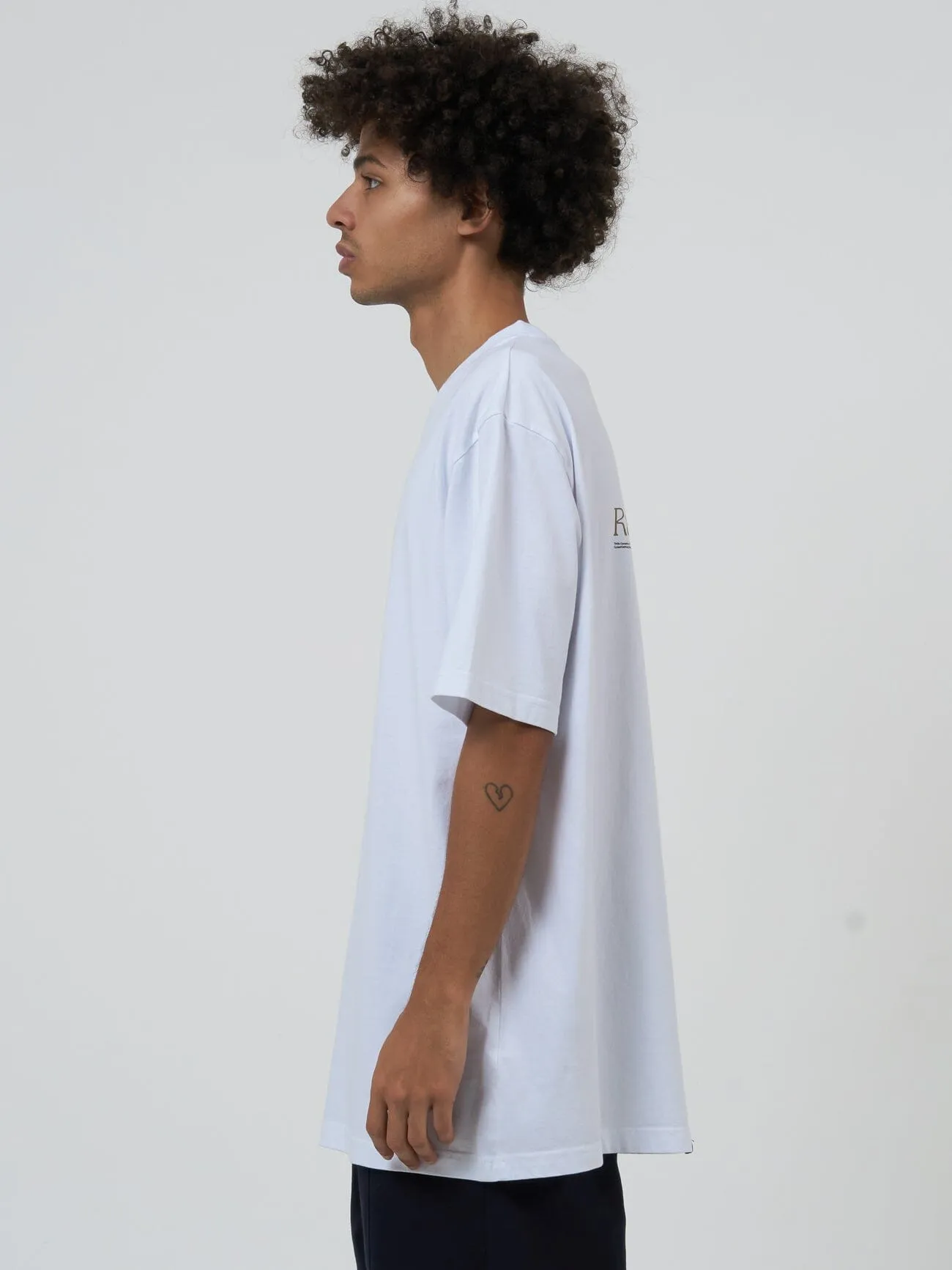 Flux Arc Oversize Fit Tee - White