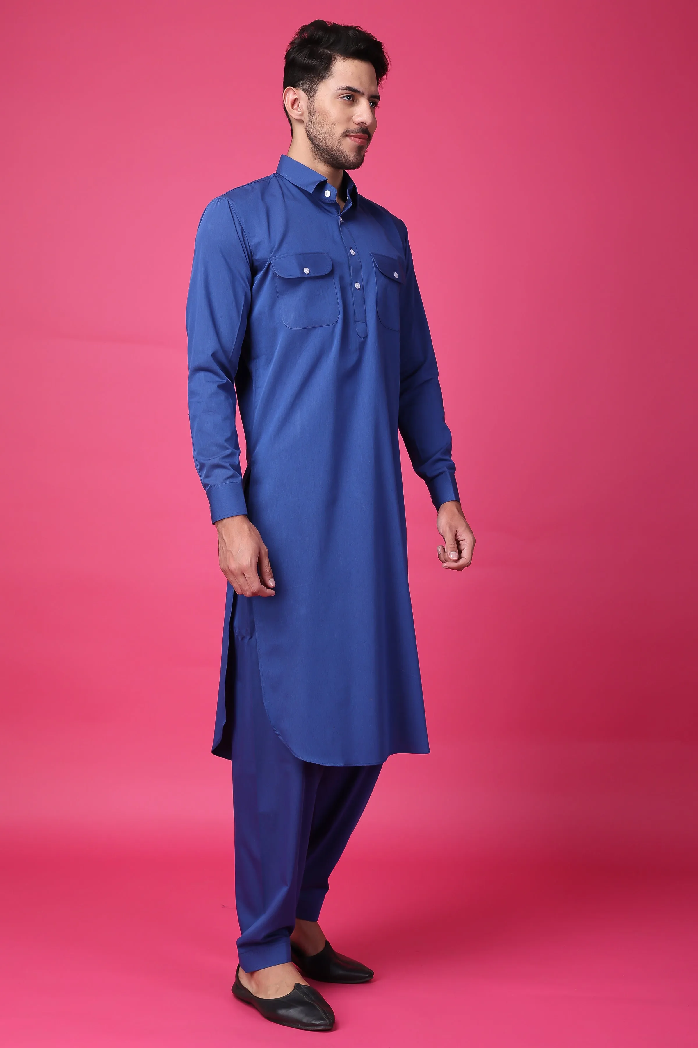 Glorious Indigo Pathani Kurta