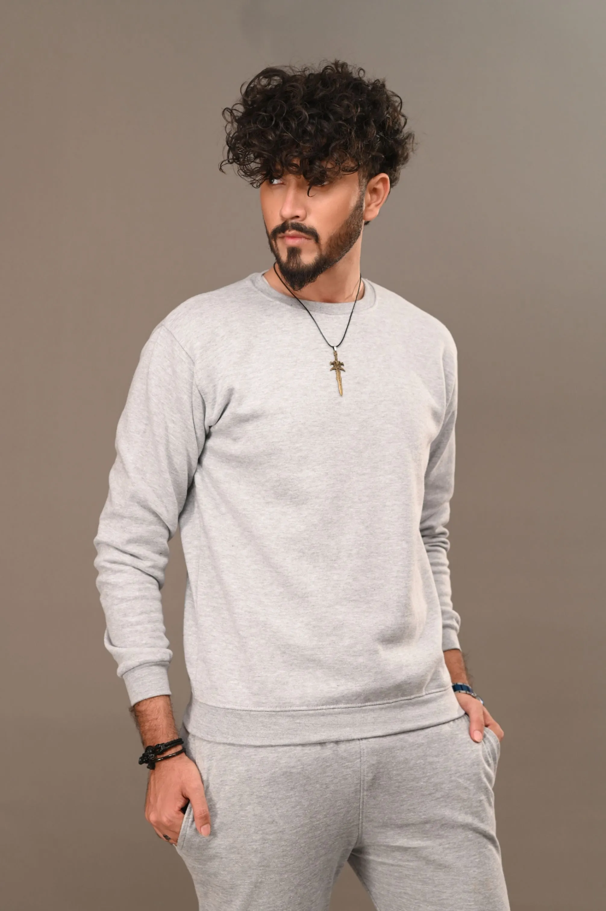 Heather Gray Basic Sweatshirt