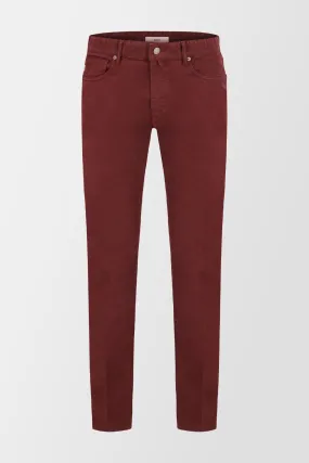 Incotex Burgundy Casual Trousers