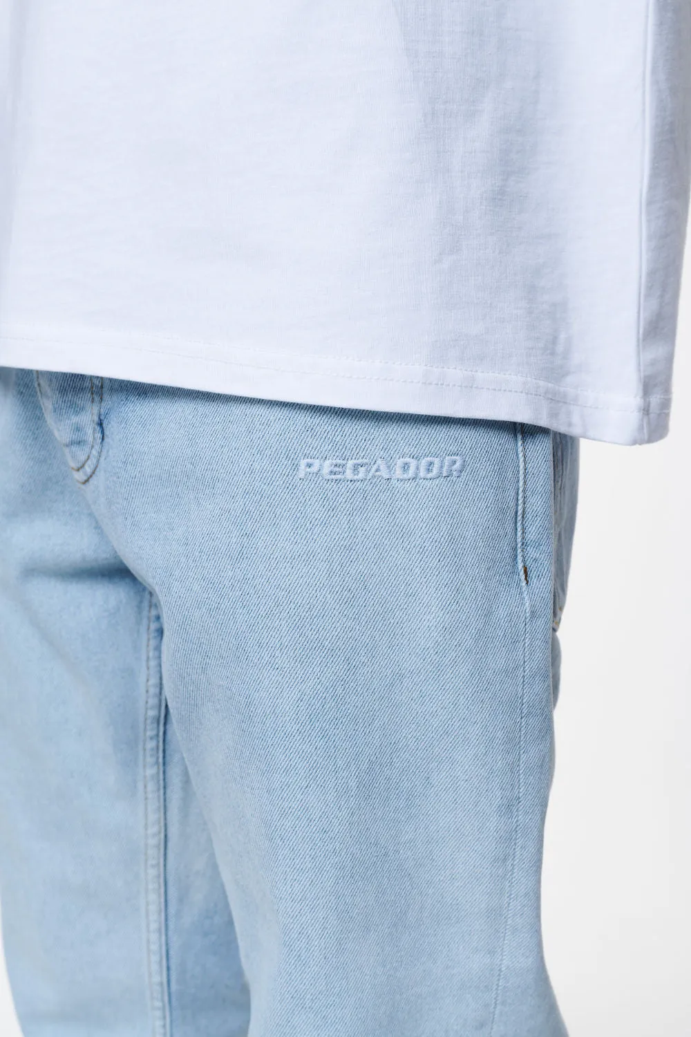 Kelton Straight Jeans Washed Light Blue