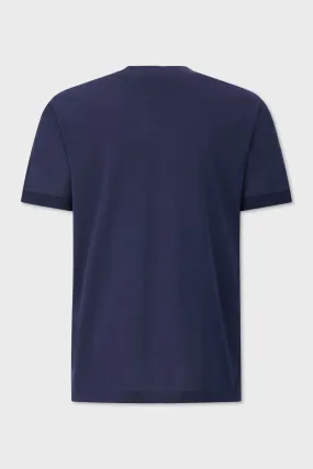 Kiton Navy Cotton T-Shirt