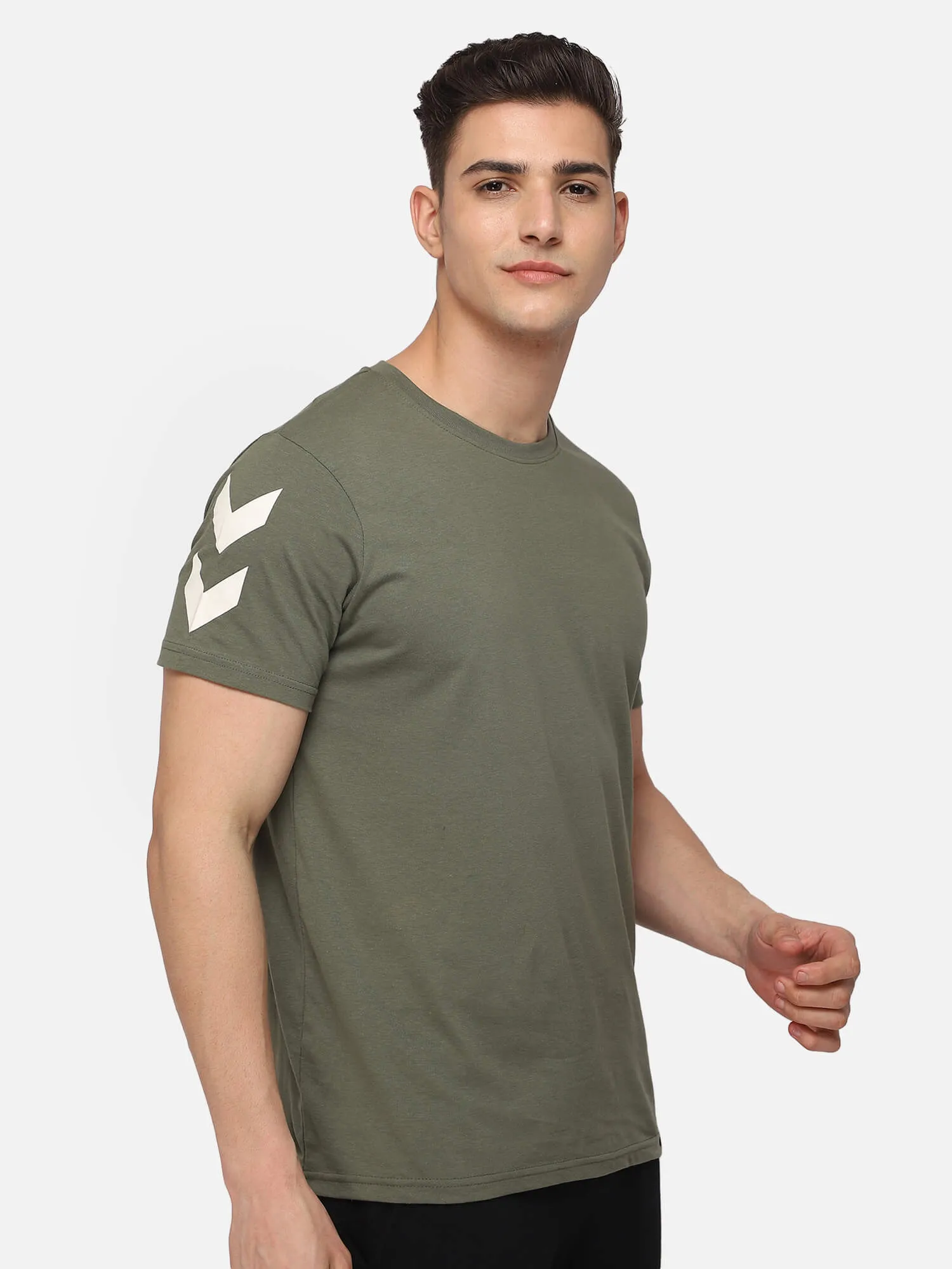 Legacy Men Cotton Green Chevron T-Shirt