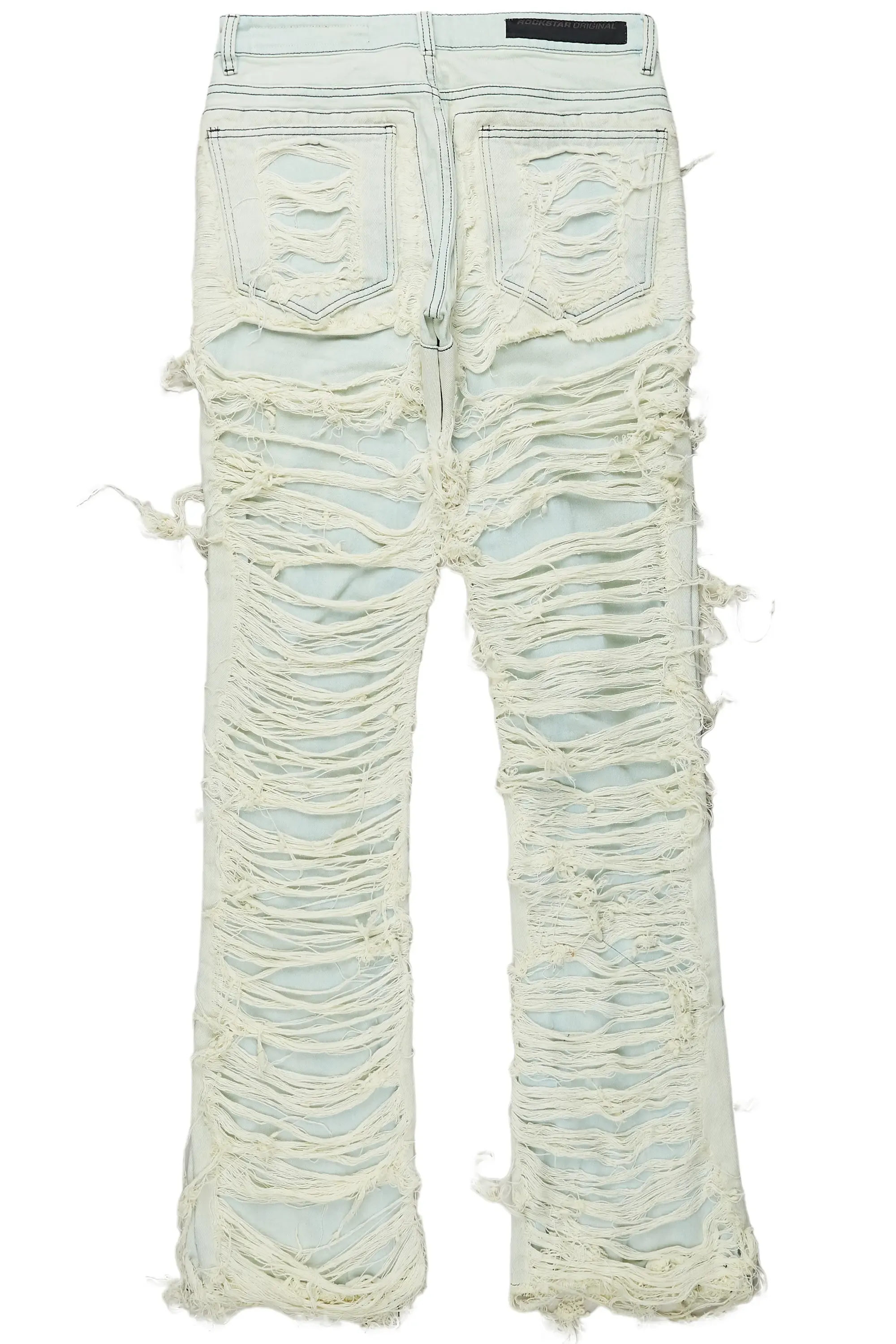 Light Blue Men's Stacked Flare Jean