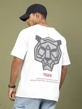 Majestic Tiger Puff Print Oversized T-Shirt