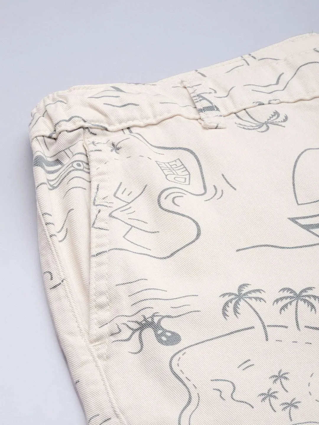 Men Abstract Printed Shorts