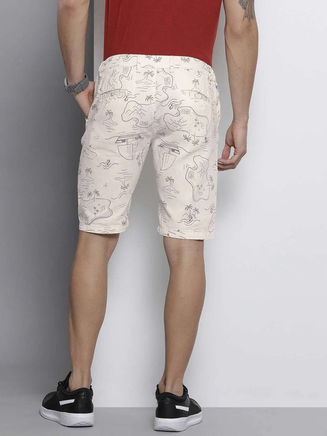 Men Abstract Printed Shorts