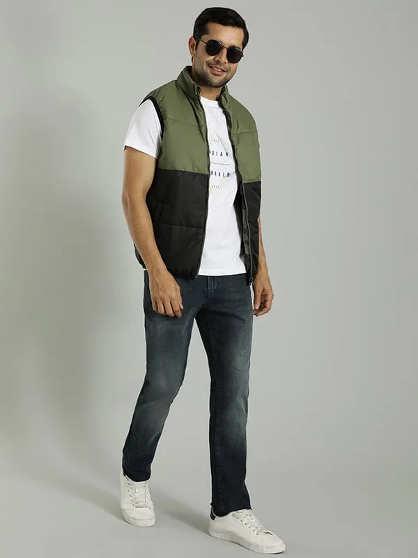 Men Color Block Sleeveless Gilet