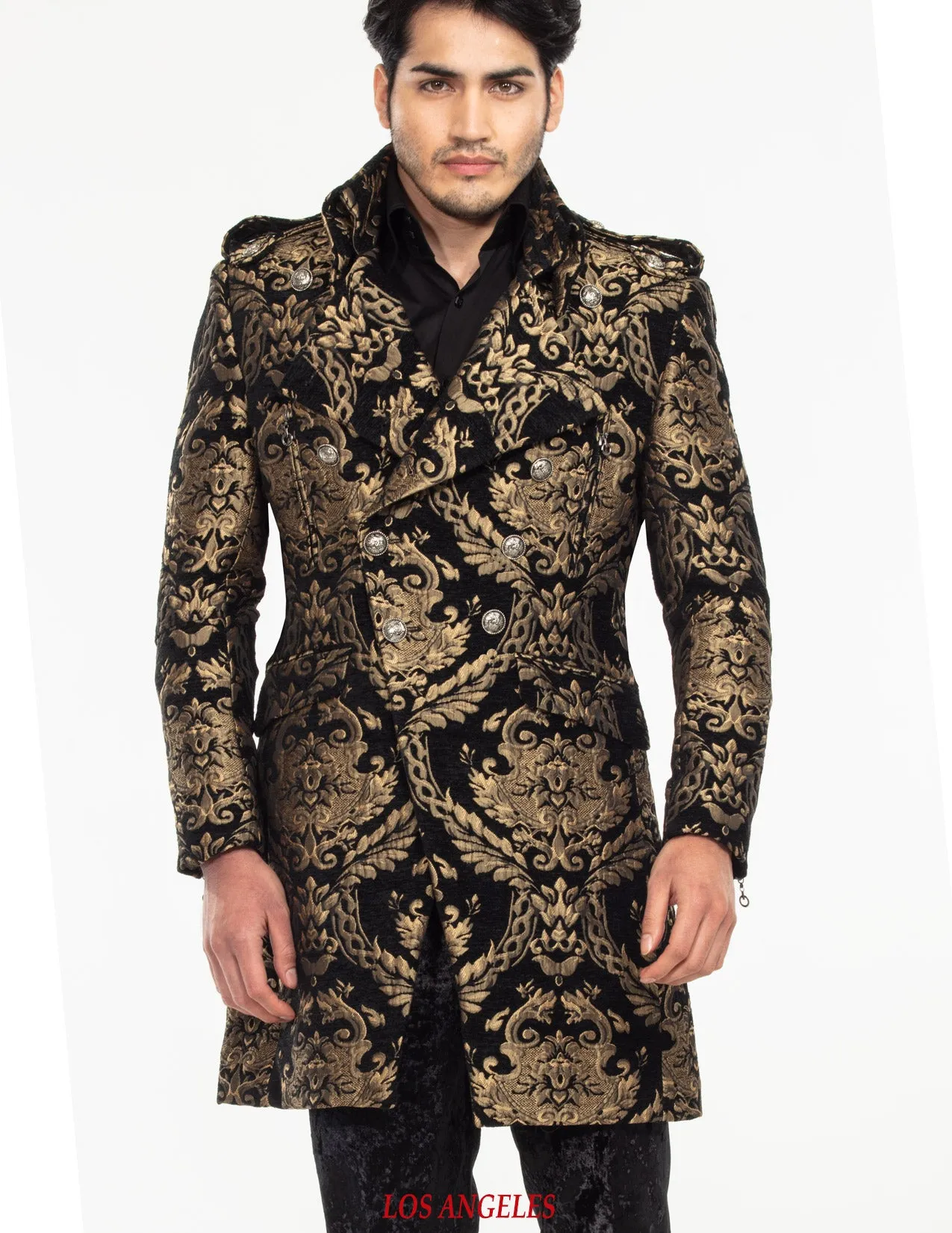 Mens Long coat, Majesty Gold