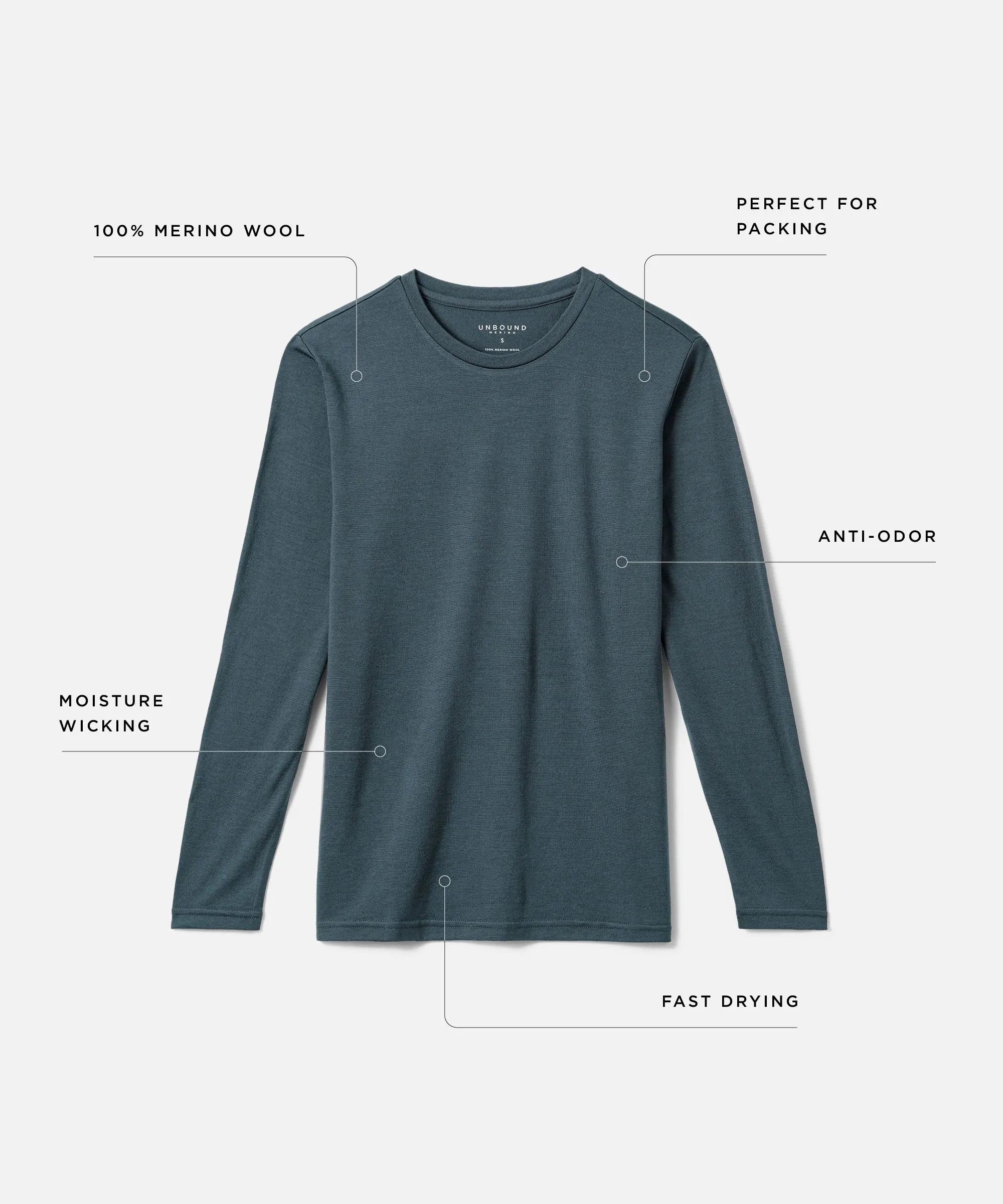 Men's Long Sleeve Merino Crew