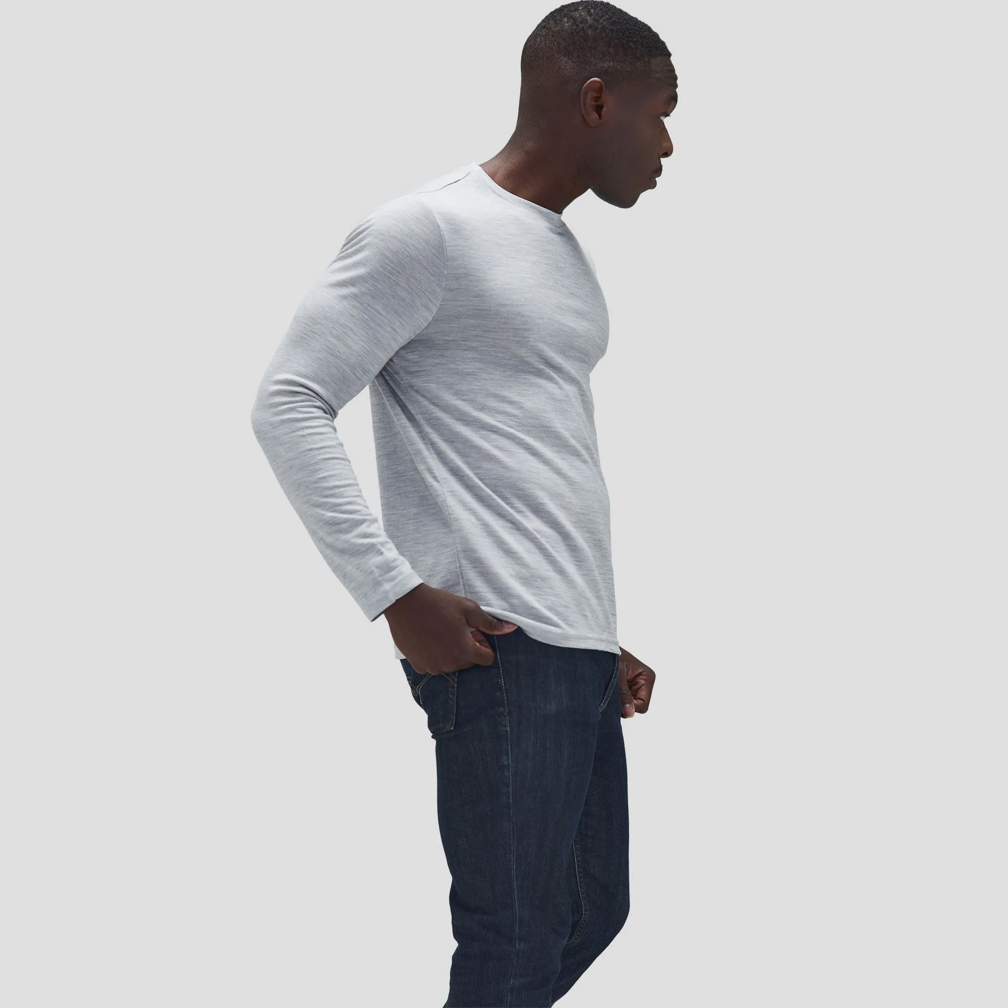 Men's Long Sleeve Merino Crew