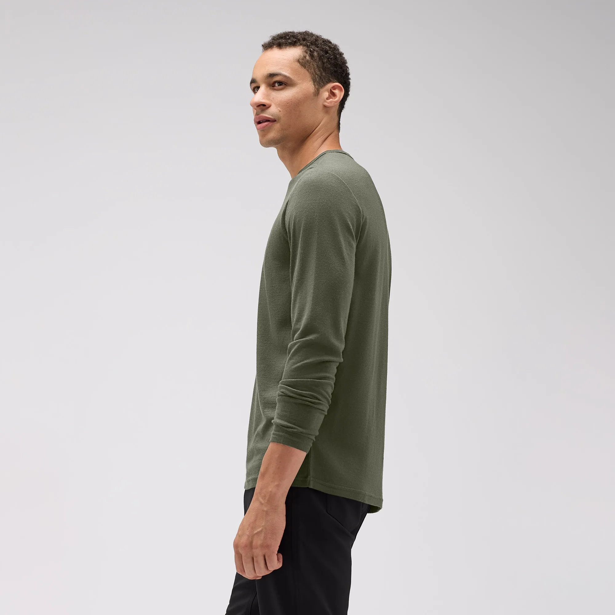 Men's Long Sleeve Merino Crew