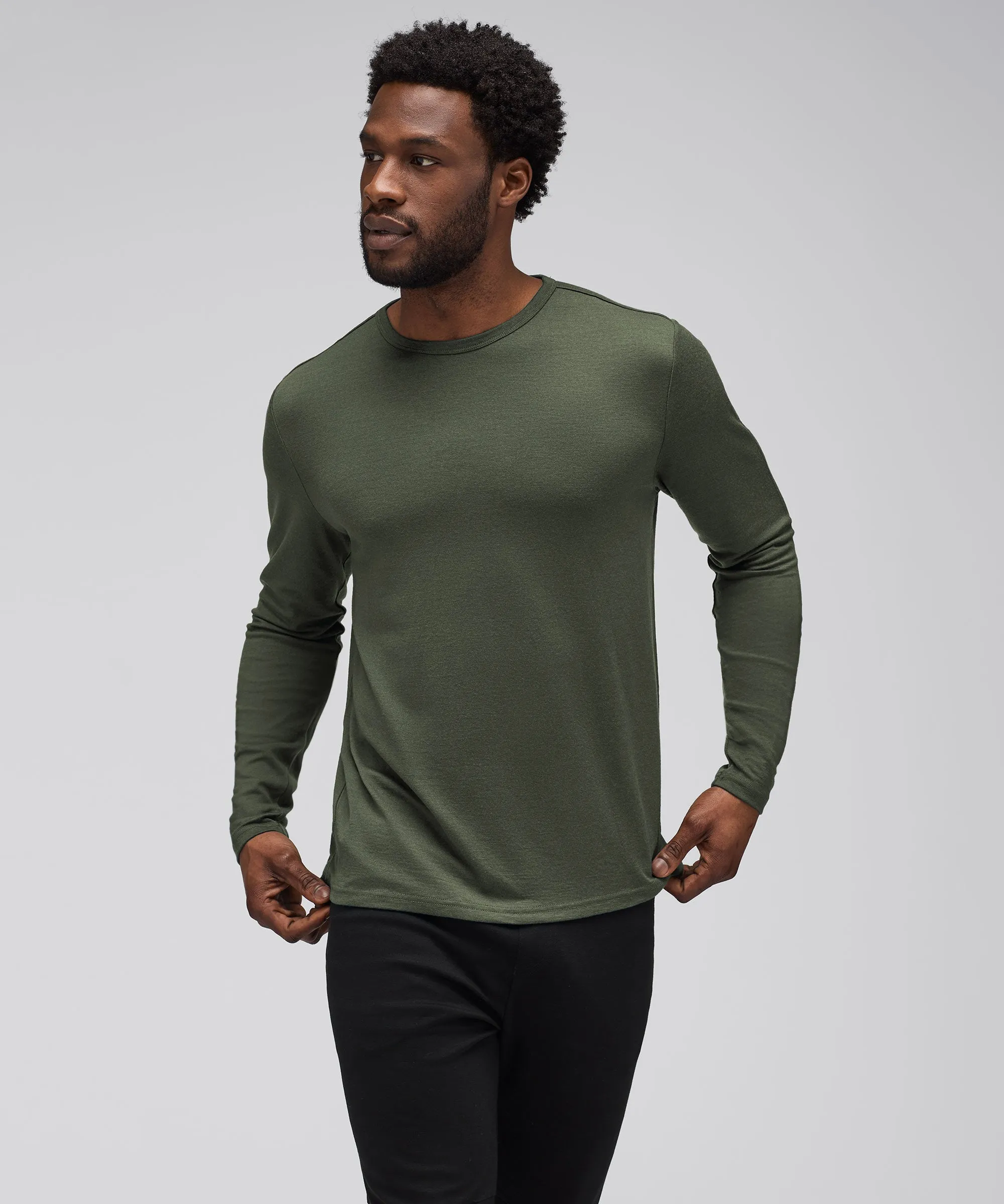 Men's Long Sleeve Merino Crew